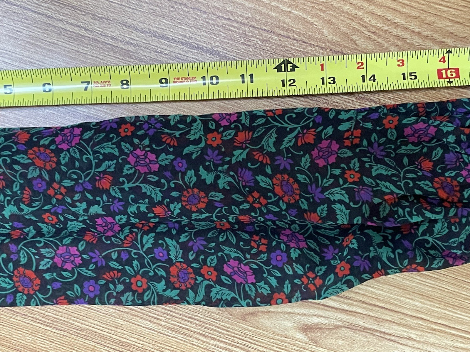 Veronica Beard | Black Multicolor Floral 100% Silk Blouse Long Sleeve Size 4
