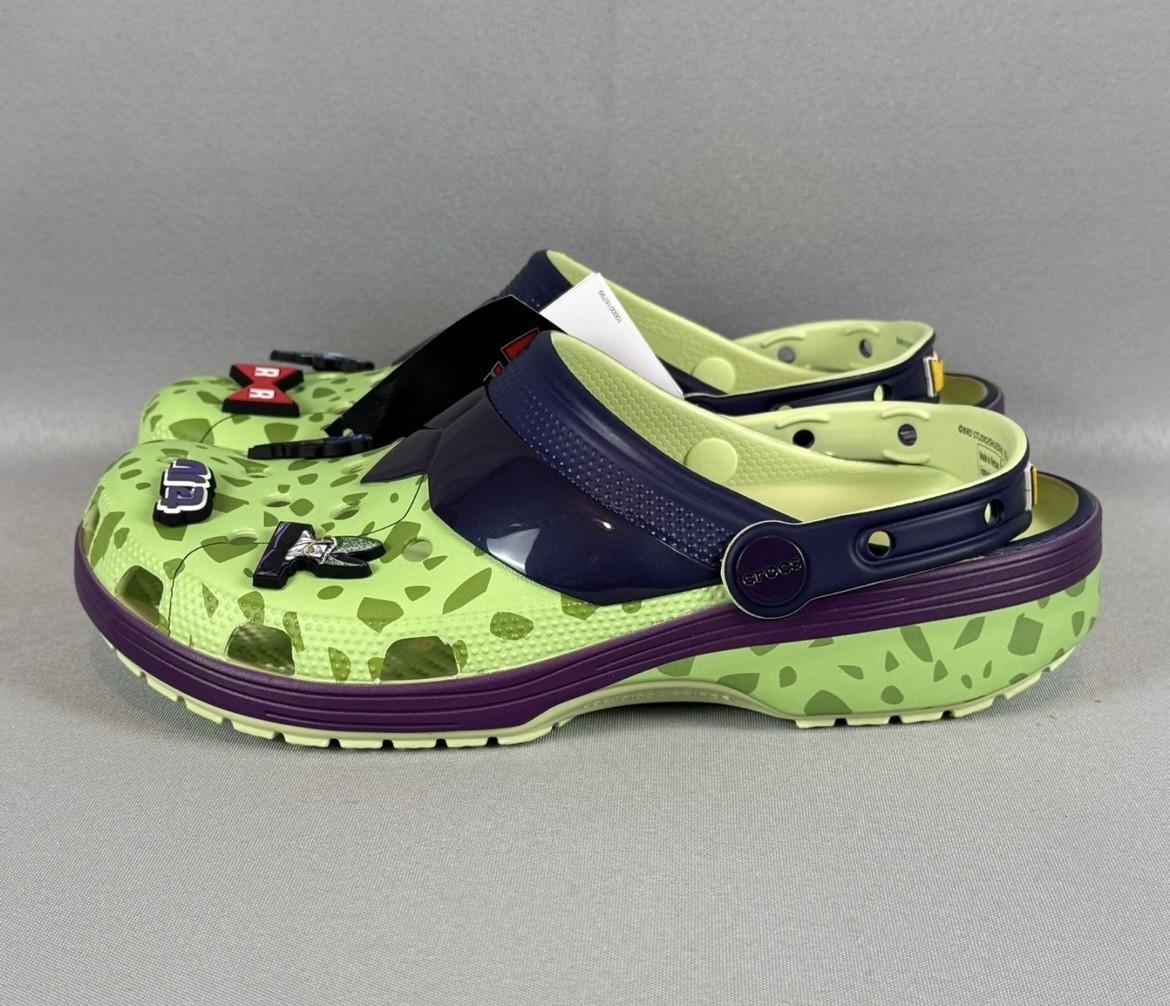 Crocs Cell Dragon Ball Z Classic Clog Mens 10 Green Purple 211205-90H New DBZ