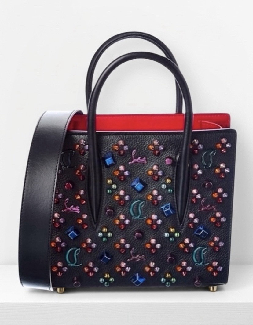 Christian Louboutin Paloma Mini Multicolor Spikes Loubinhesky Crossbody Bag