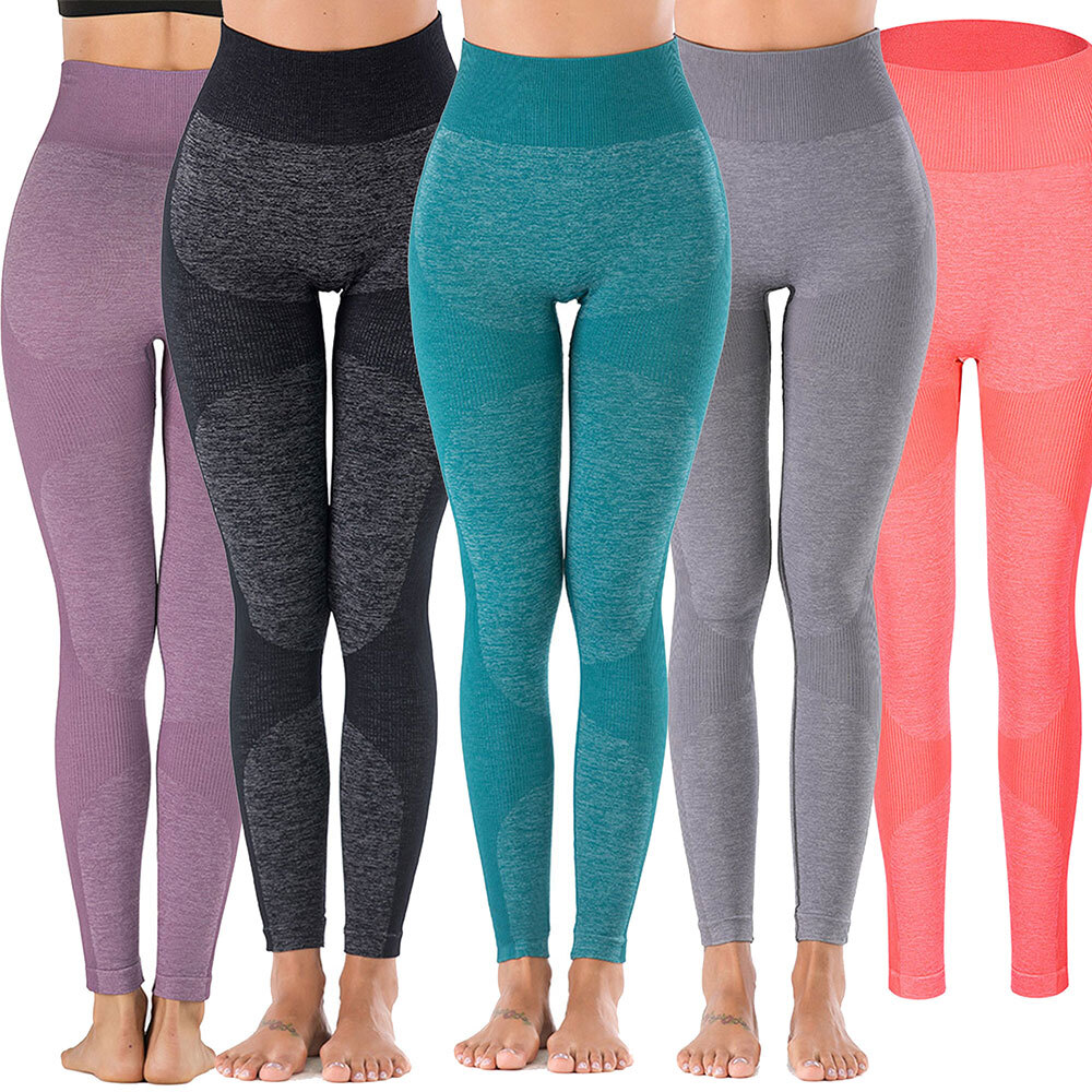 Womens High Waist Tummy Control Yoga Pants Leggings Sports Hip Lift Leg Bondage