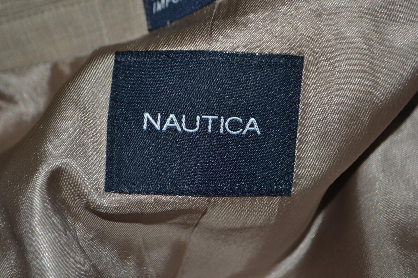 Nautica Men 100% Wool Gray Check 2 Front Button Suit Sz 46R Wst 40×30