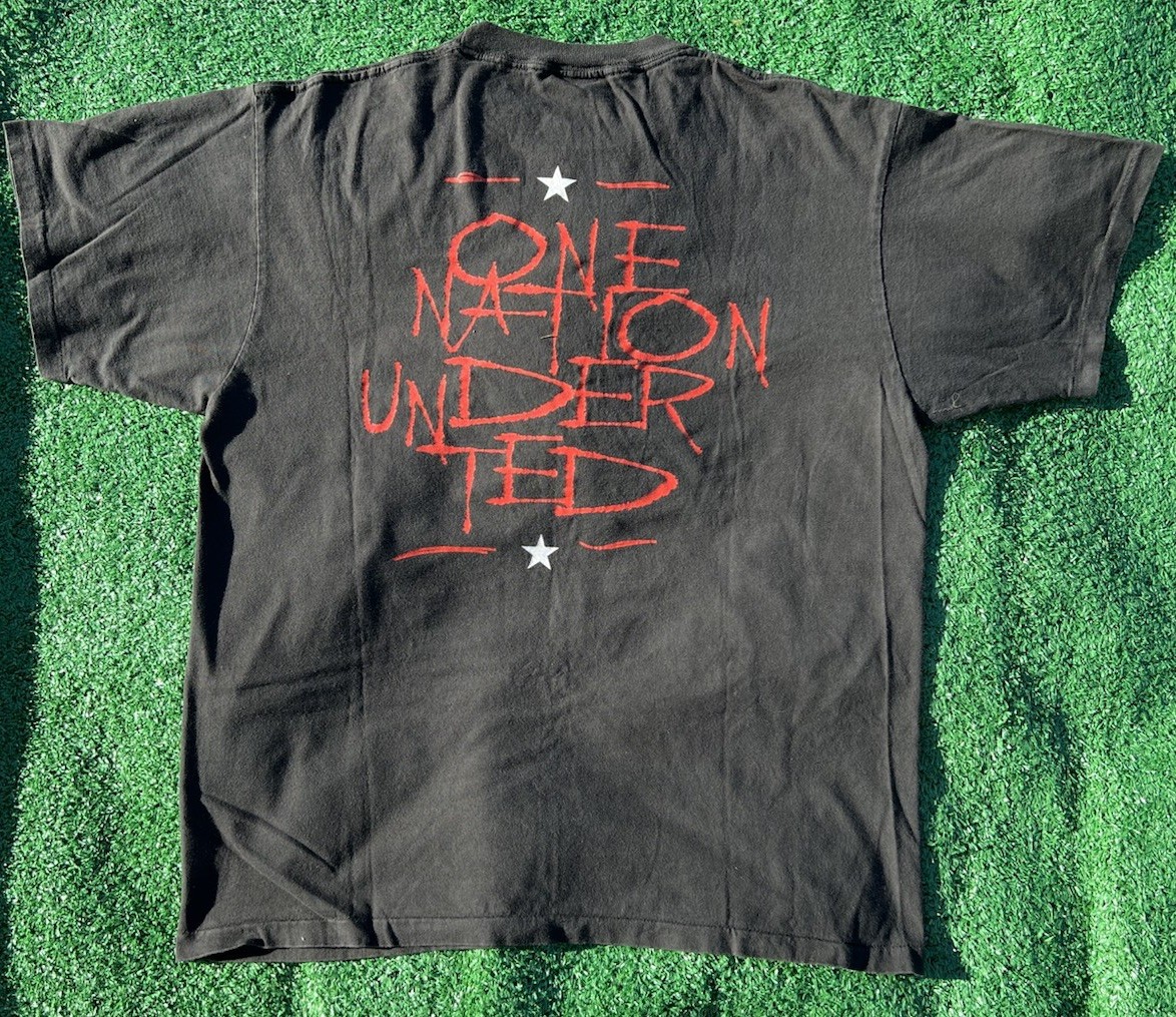 Vintage 1995 Ted Nugent One Nation Under Ted all over print t-shirt XL