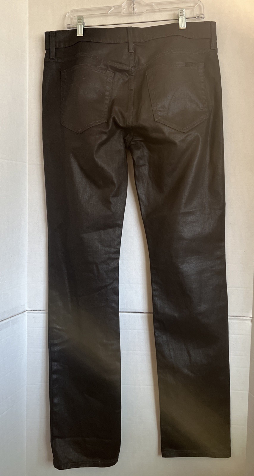 JOE’S Kinetic The Brixton Straight Narrow Jeans Black 31” x 35” Stretch Sheen
