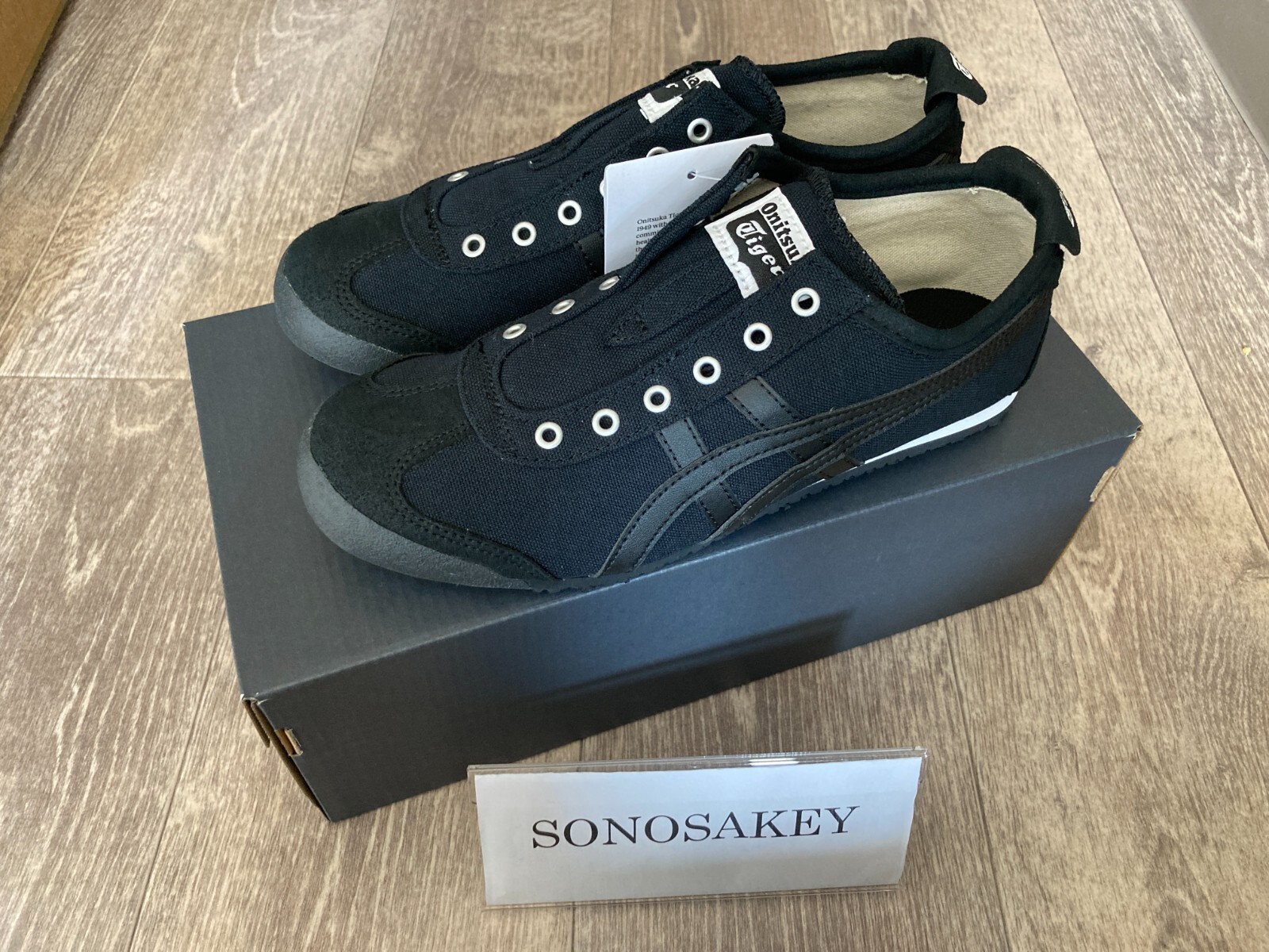 Onitsuka Tiger MEXICO 66 SLIP-ON 1183A360 002 BLACK/BLACK New in Box from Japan