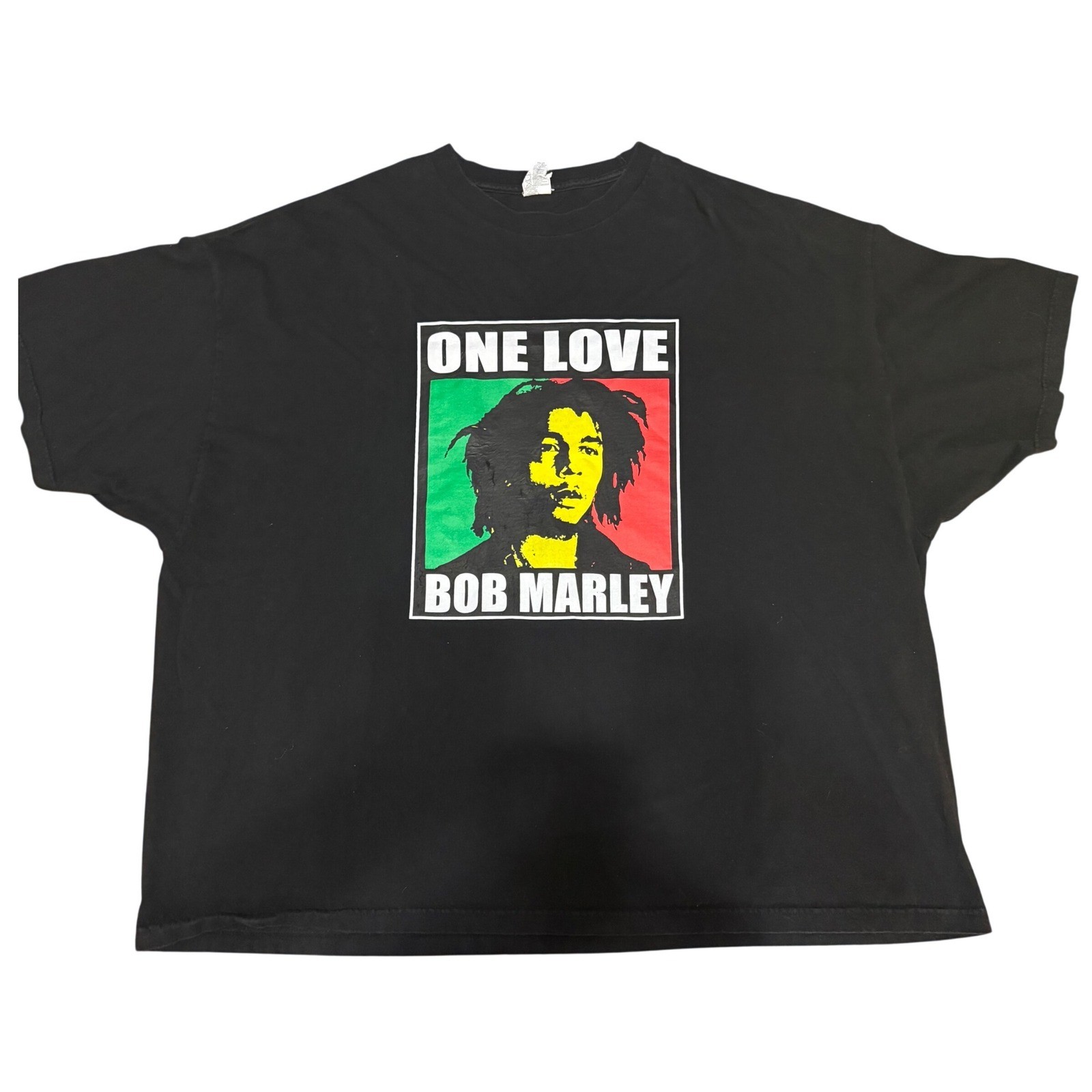 Bob Marley Y2K One Love Graphic T-Shirt Mens 5XL Black Alstyle Reggae Rasta Tee