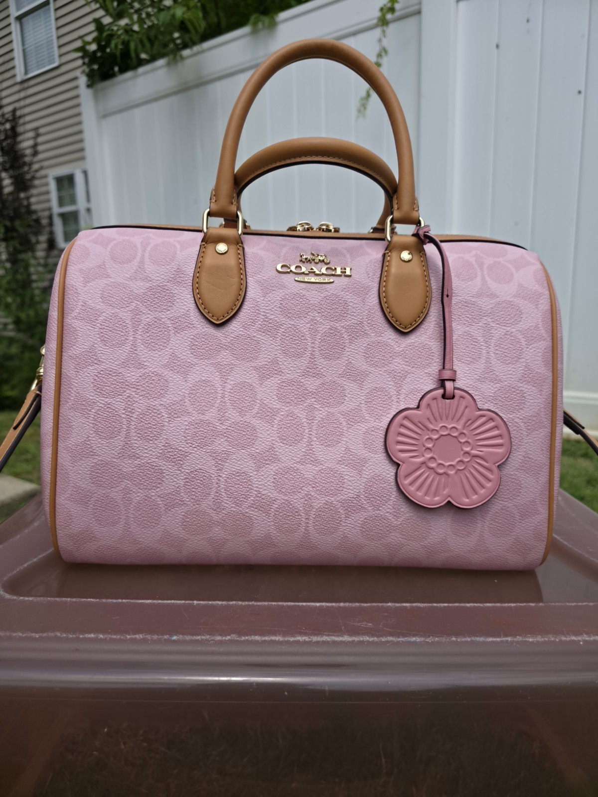 Coach Large Powder Pink Rowan Satchel Bag