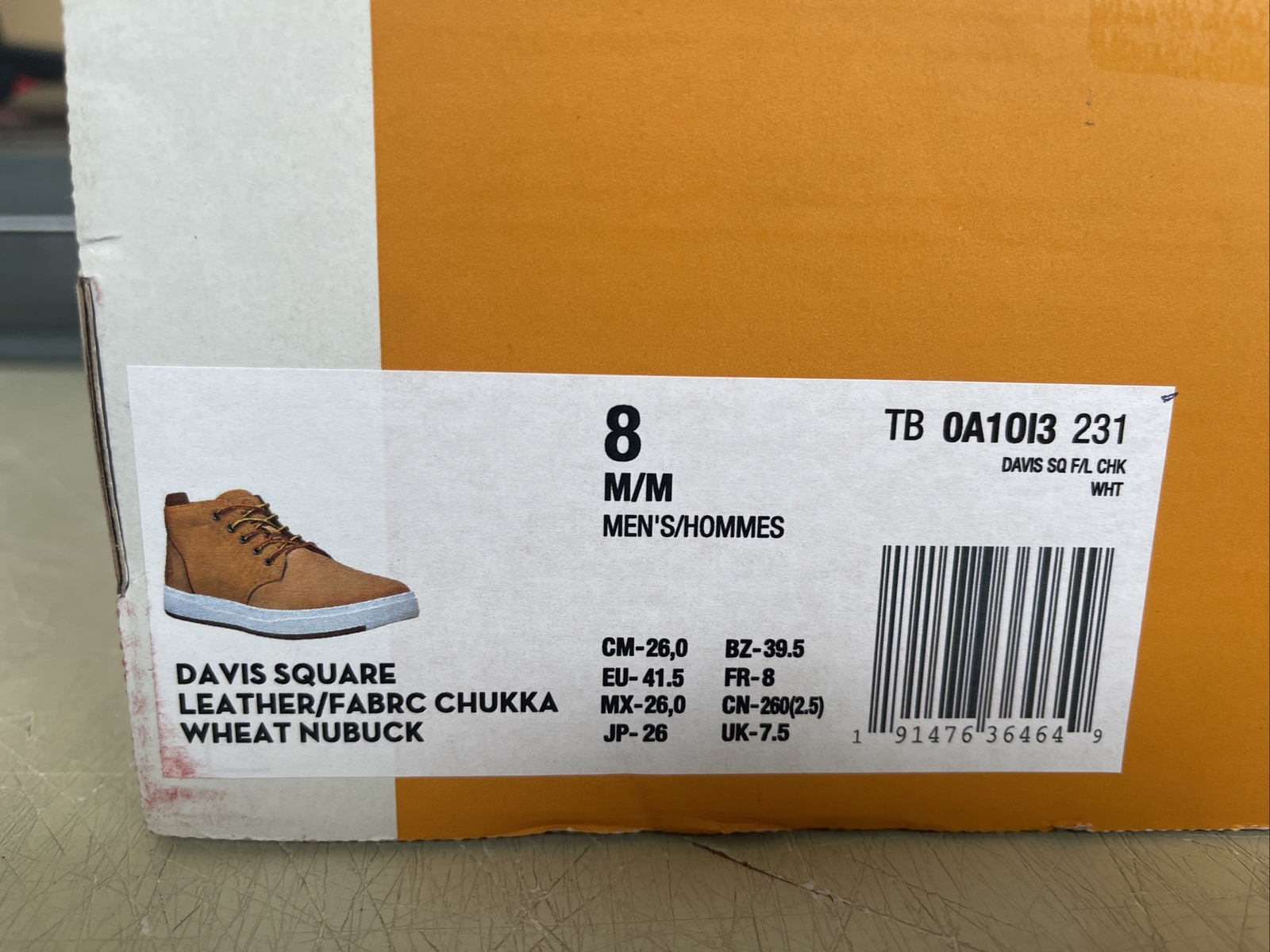 PICK SIZE/COLOR – Timberland Mens Davis Square Leather Fabric Chukka