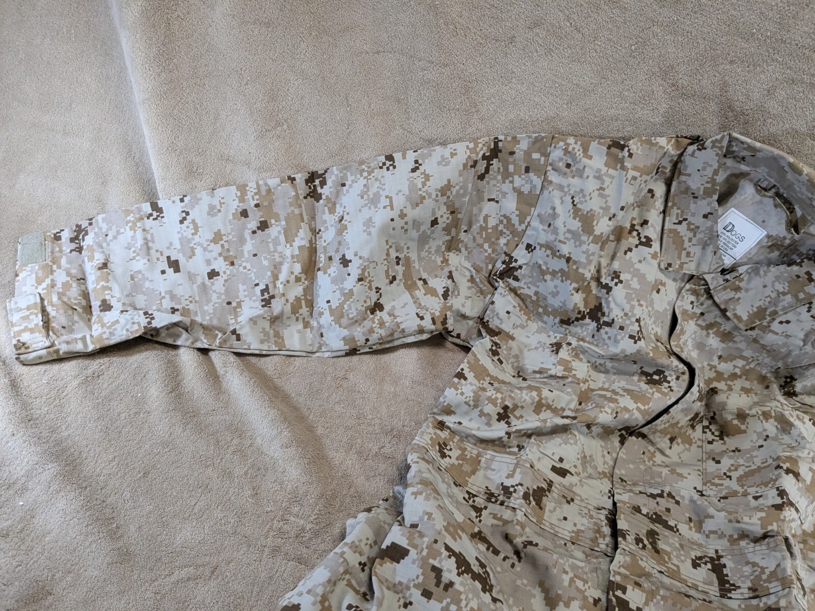 DOGS USMC Desert Camo Coveralls Large Regular Marine Military