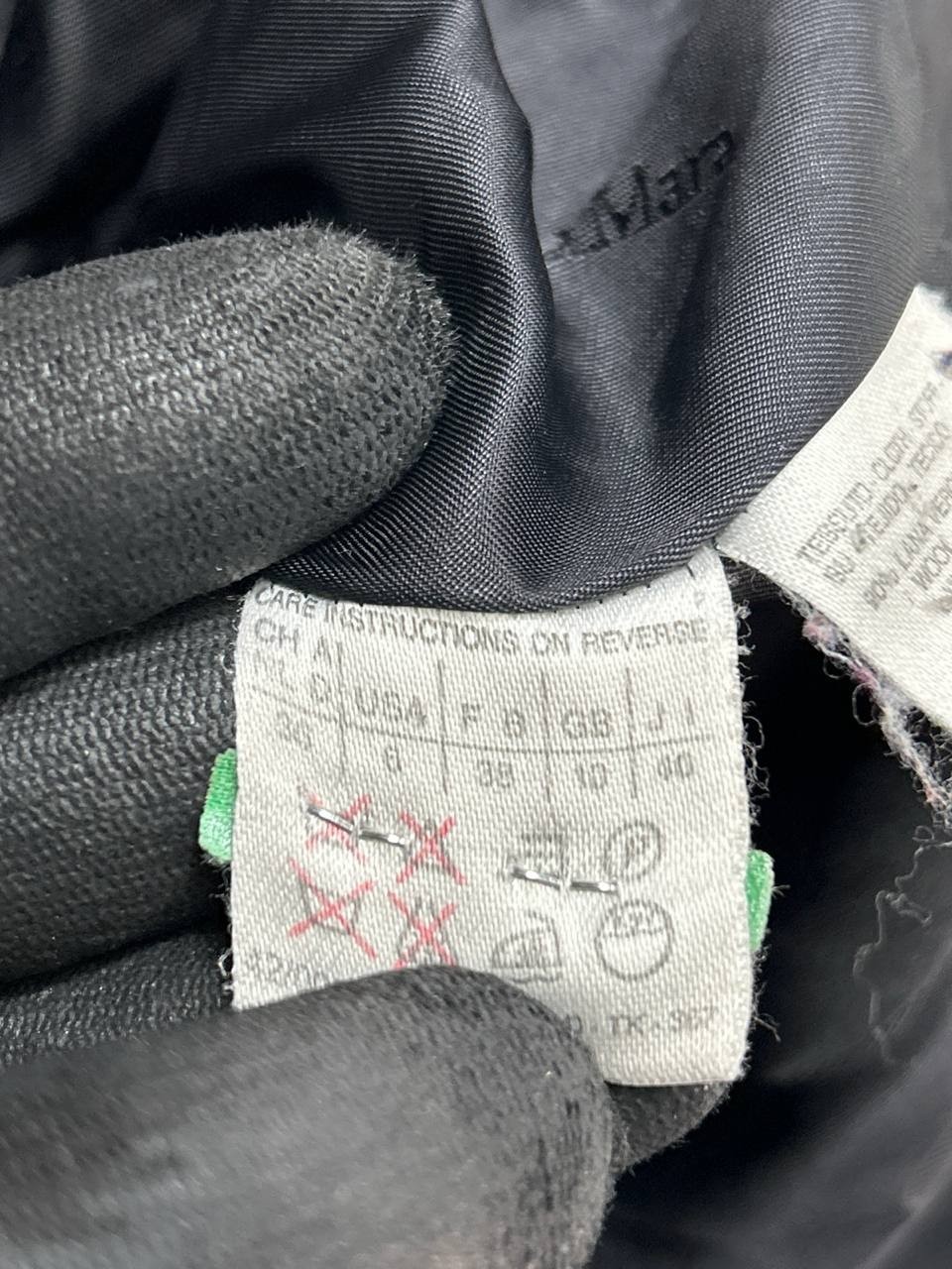 Max Mara Overcoat Womens 6 Black Wool Jacket