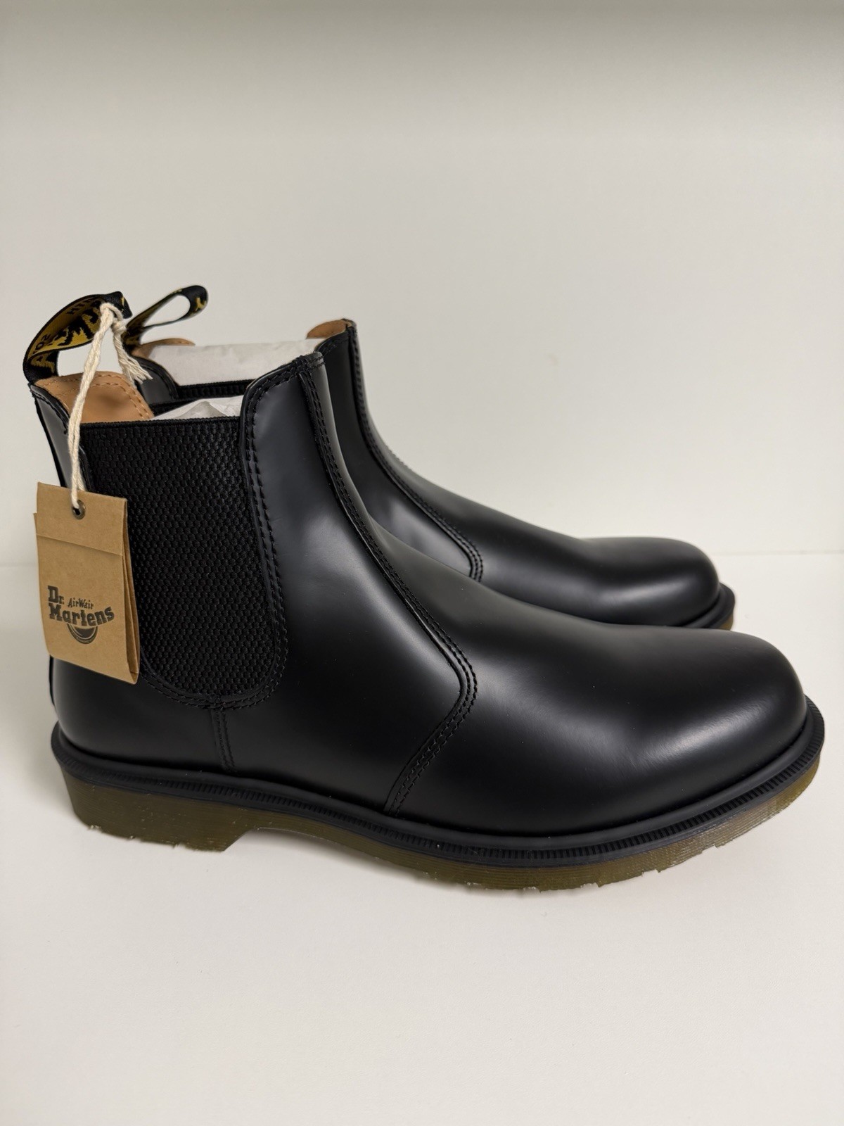Dr Martens 2976 Smooth Black Leather Chelsea Boots Unisex Men 12 Women 13