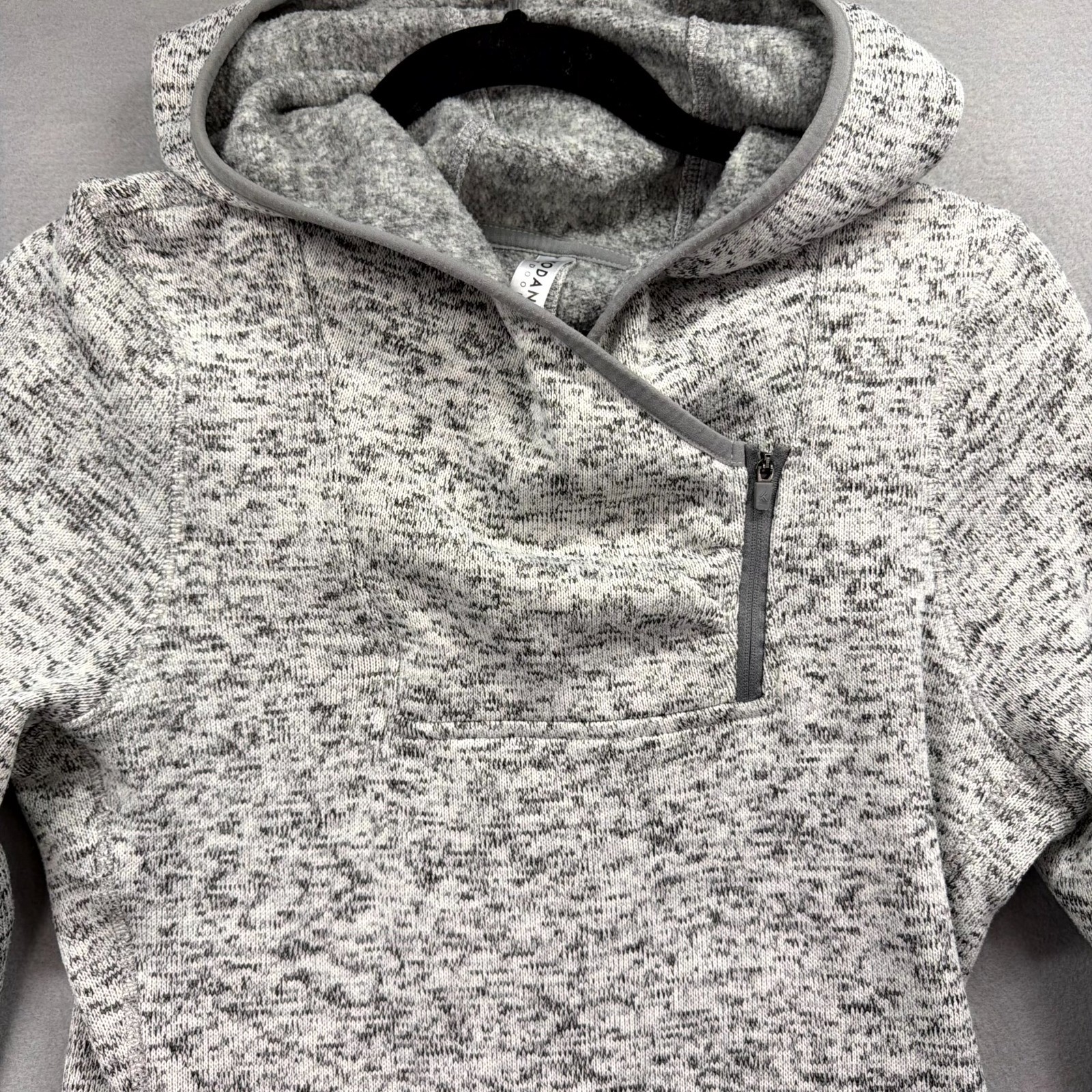 Kyodan Freedom Trail Hoodie Womens Small Gray Heather Fleece Asymmetrical Zip