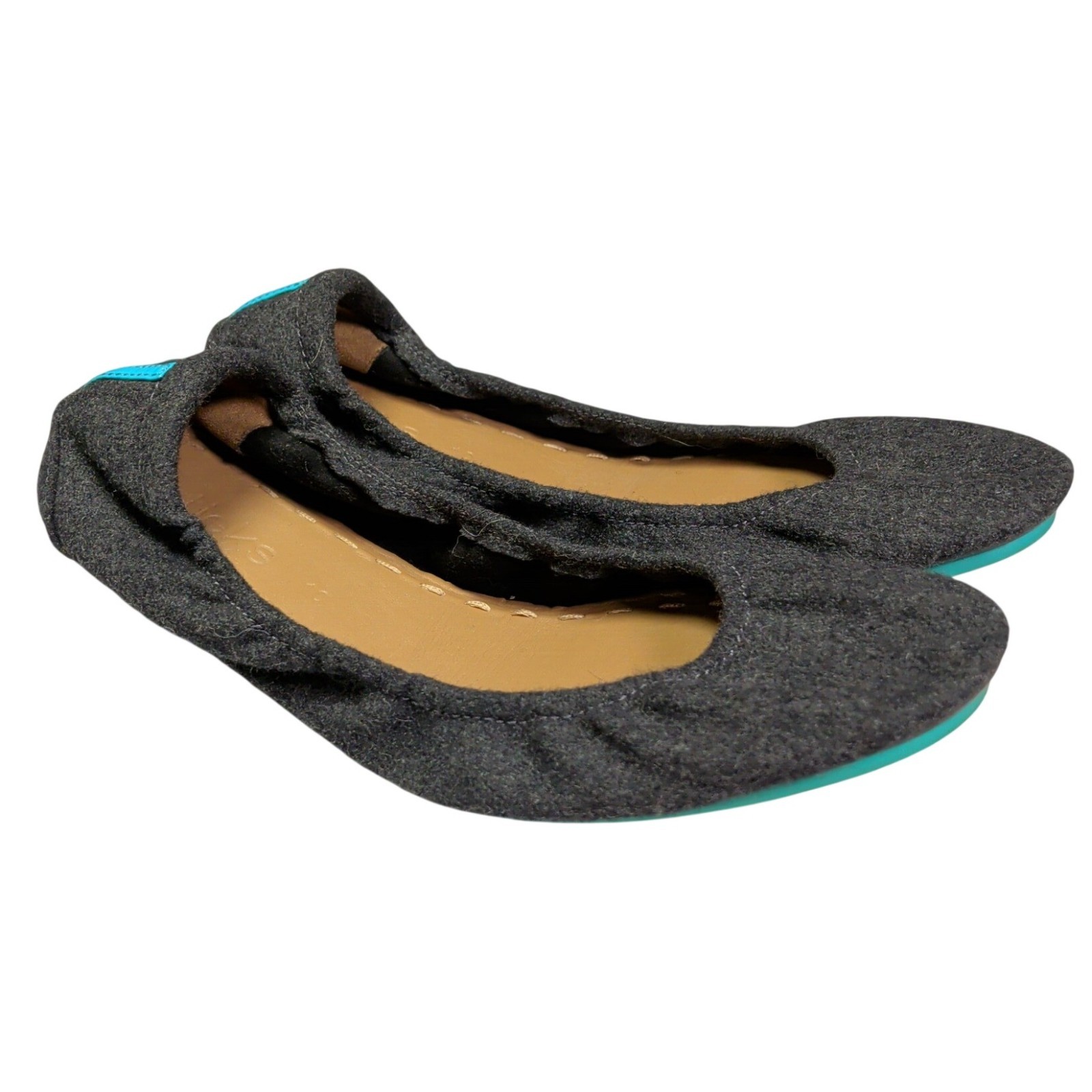 TIEKS Greystone Vegan Wool Ballet Flats Shoes Womens Size 10 Balletcore Preppy