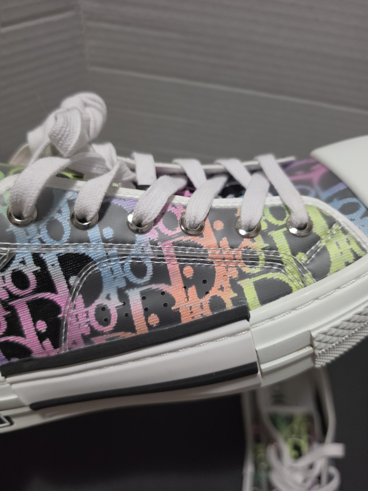 Sz 9 Men’s Dior B23 Multicolor Oblique Low Trainers Sneakers sz 42 Multicolor