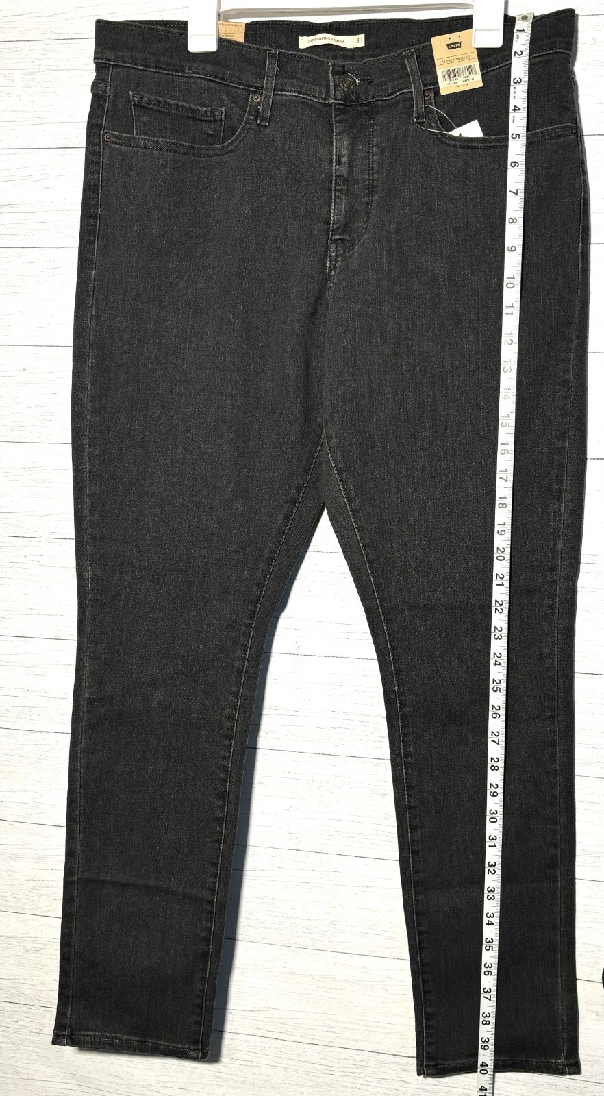 Levis Jeans Women 16 Short 33Wx30L Black Bloom 311 Shaping Skinny Mid Slimming