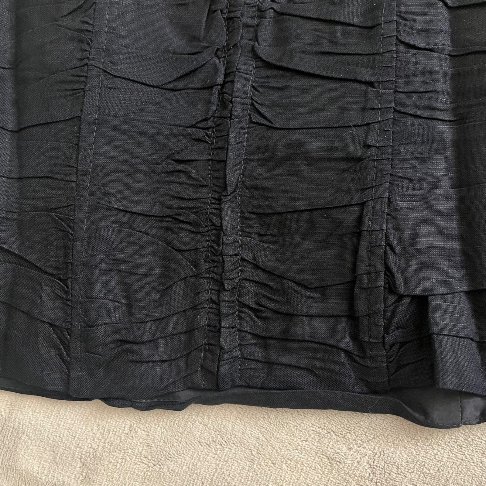 Lioness Women’s Island Ruched Scarf-Trim Tube Top Small NWT navy blue
