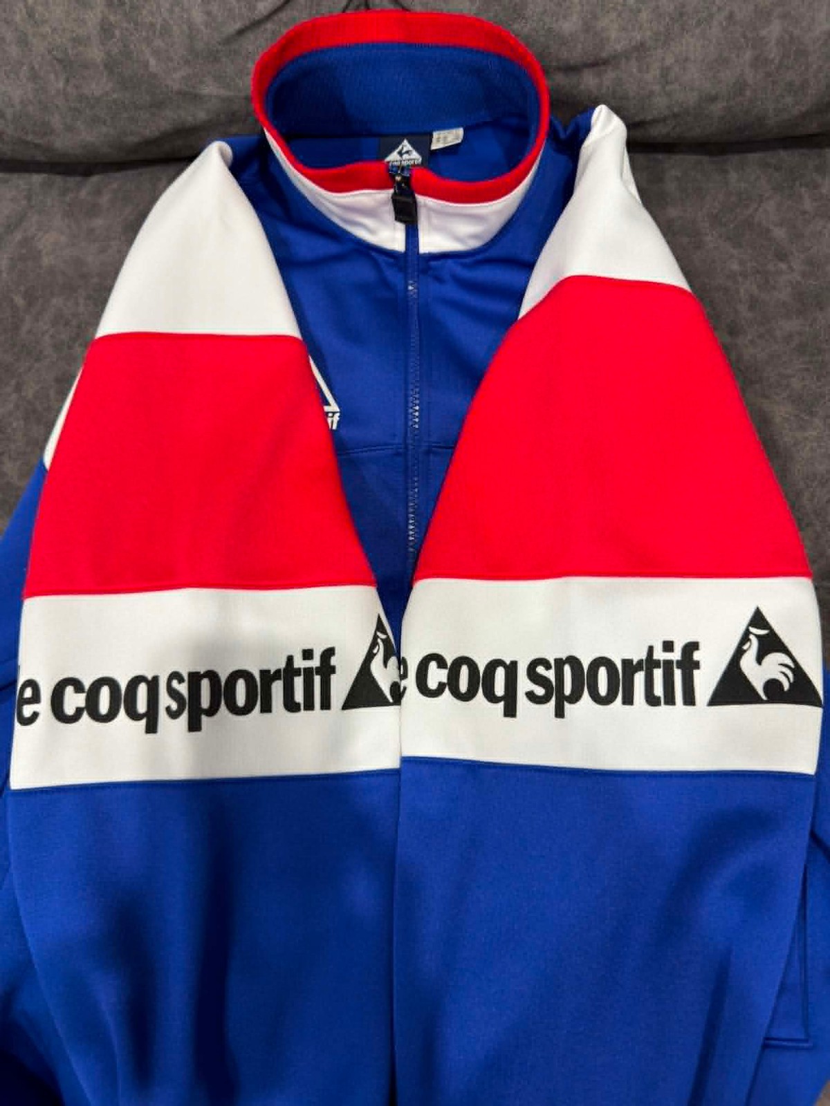 Vintage 90s Le Coq Sportif Track Jacket Tricolor Made in Japan QS-5064 Retro