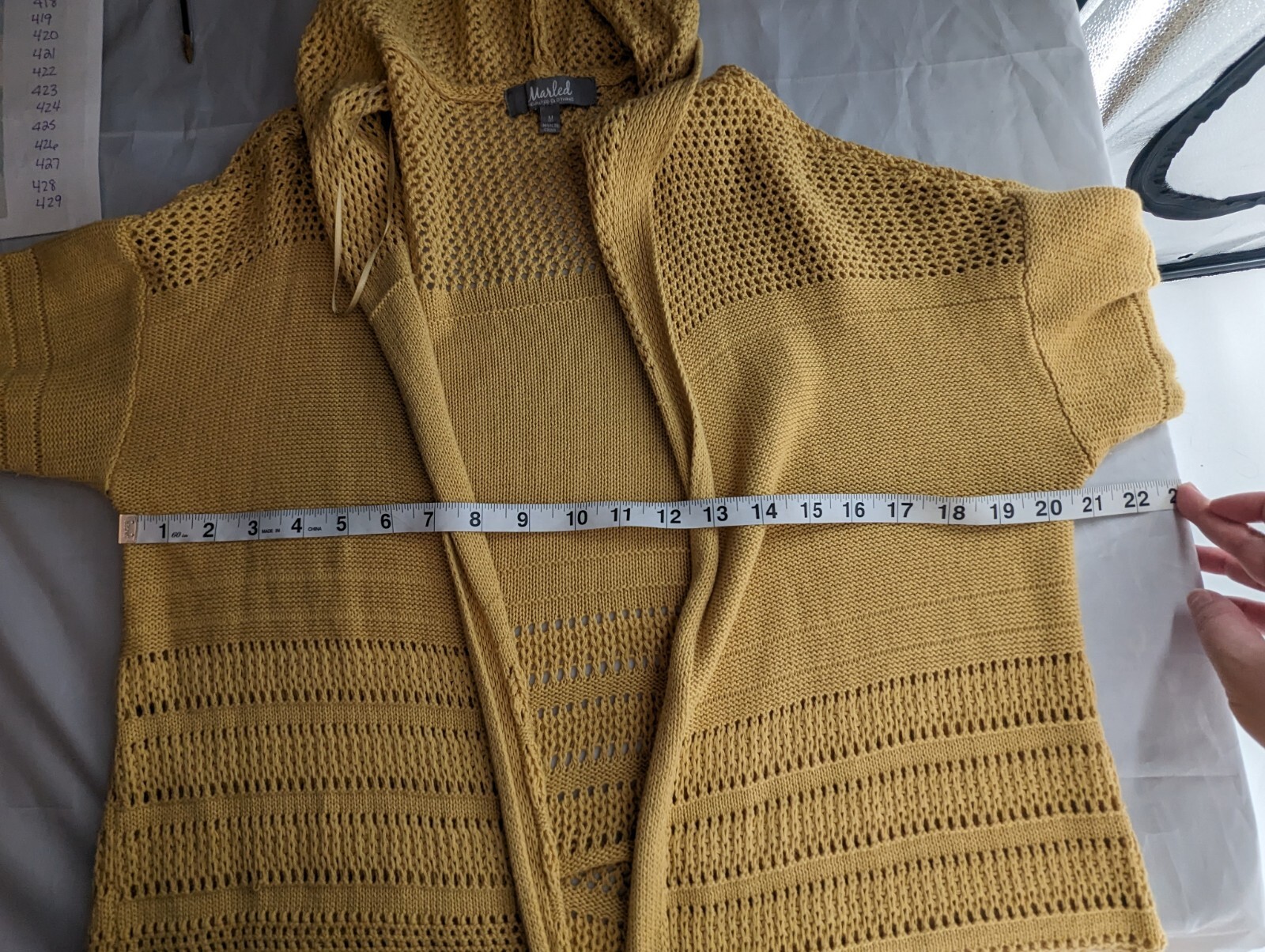Marled Reunited Clothing Open Front Cardigan M Sahara Sun