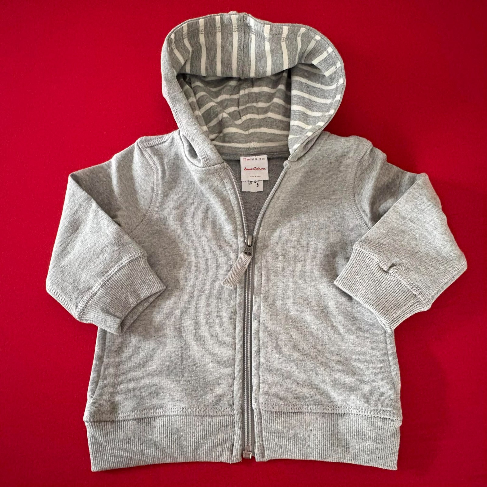 Hanna Andersson Cute Cotton French Terry Hoodie Jacket. Size 12-18 Months, 75 cm
