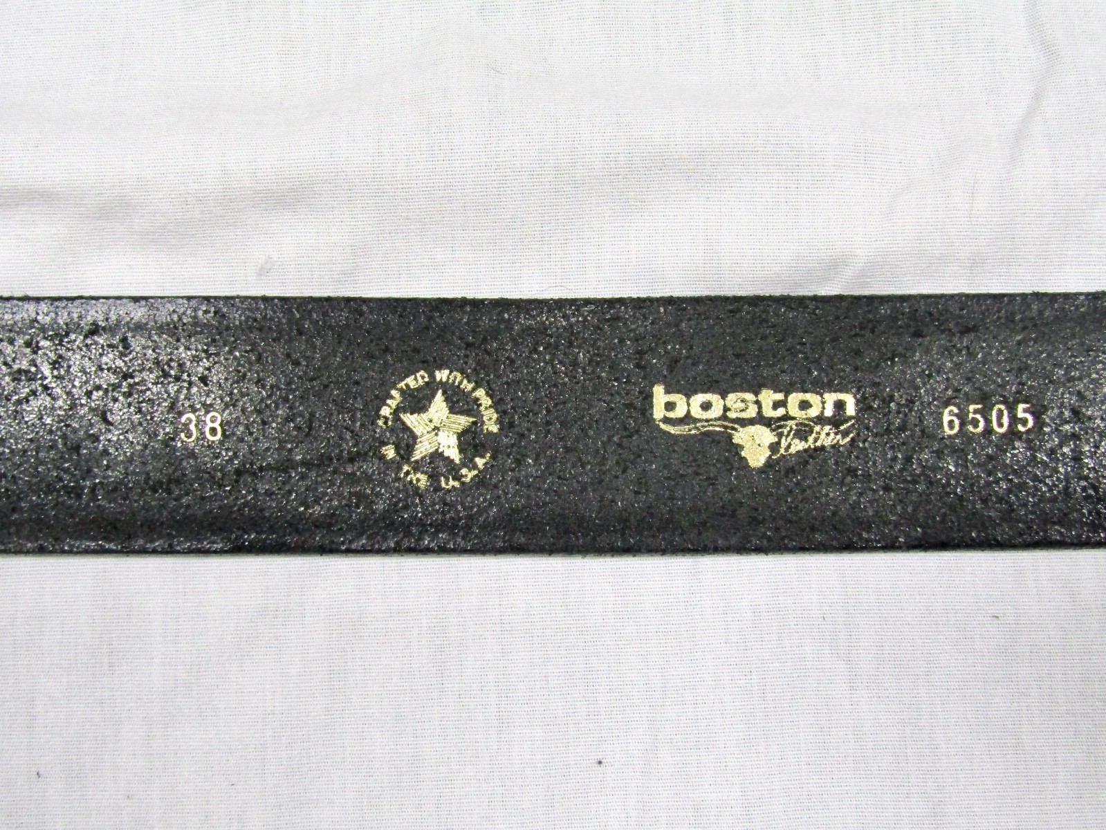 BOSTON 6505 1.7″ Black Leather Pant Belt, Security, Postal – Size 38 – USED