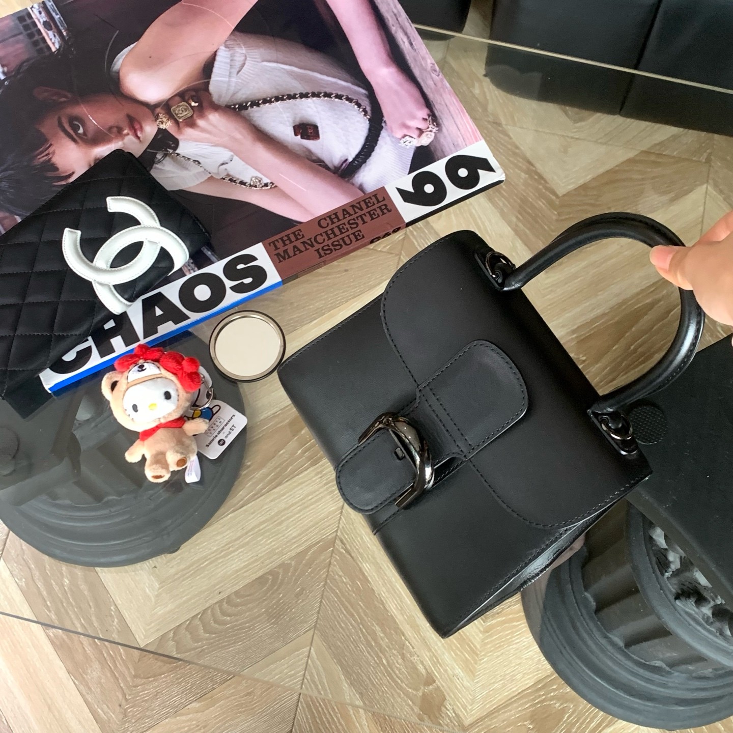 Authentic Delvaux Smooth Calfskin Leather Top Handle Bag Black eBay AG