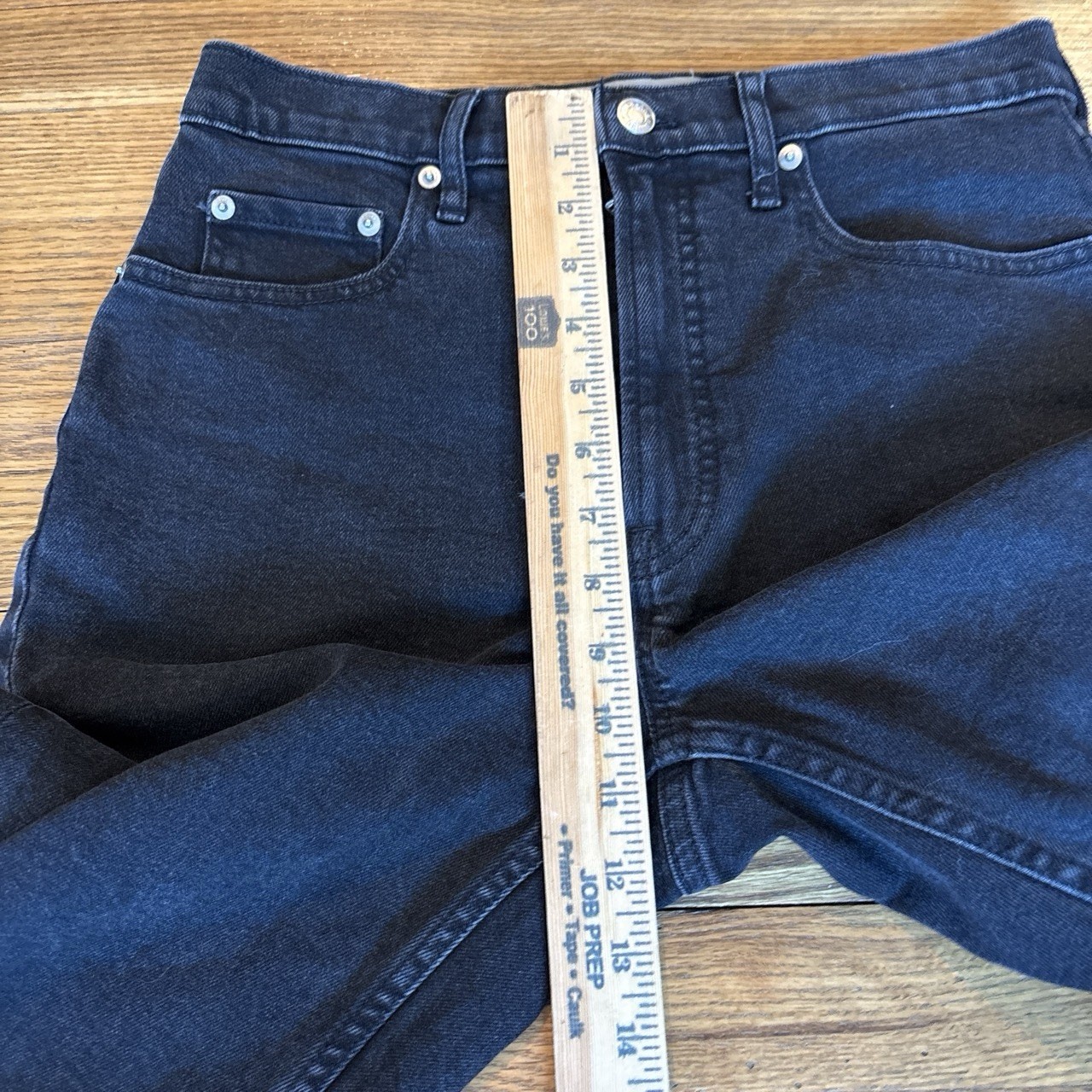 Everlane Black Women’s The Original Cheeky Straight Jeans 27R Stretch Denim