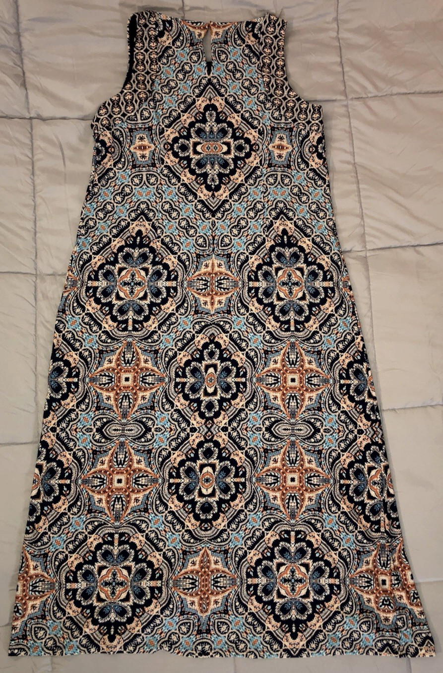 Chico’s Maxi Sleeveless Long Dress SIZE 3 Paisley Multicolor