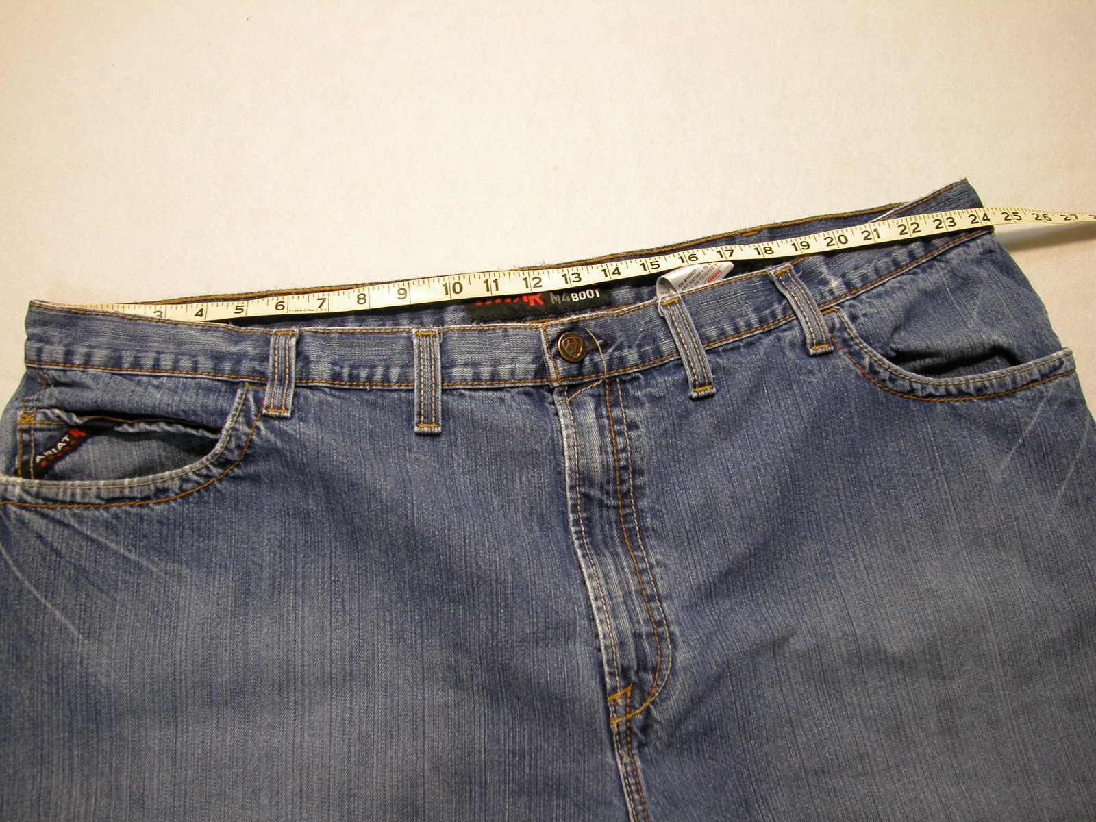 Ariat FR M4 50×34 Low Rise Boot Denim Jeans Men’s Distressed ( Measure48x28.5 )
