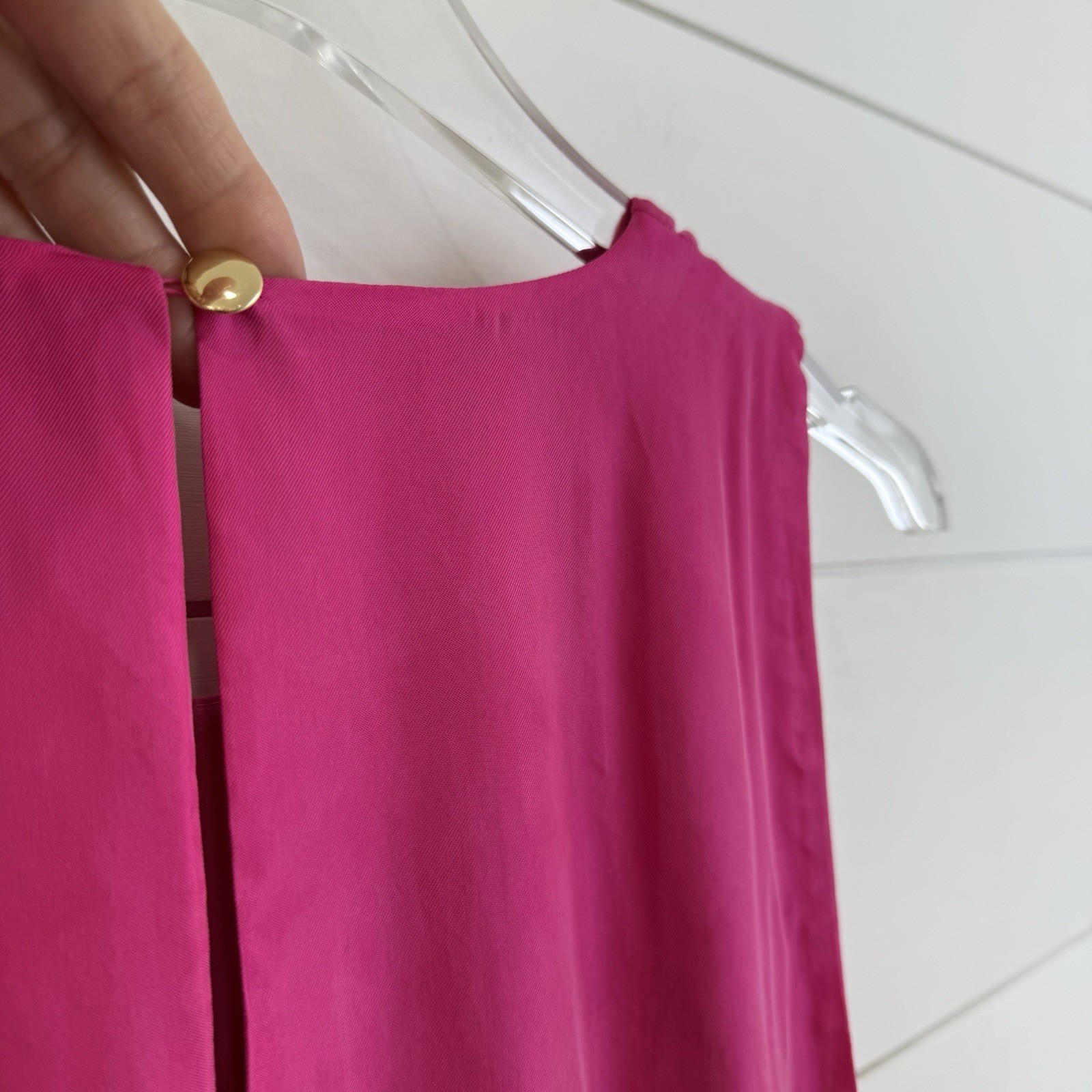 NWT J.Crew Sleeveless Elastic Waist Dress Women XL Festival Pink Cupro Viscose
