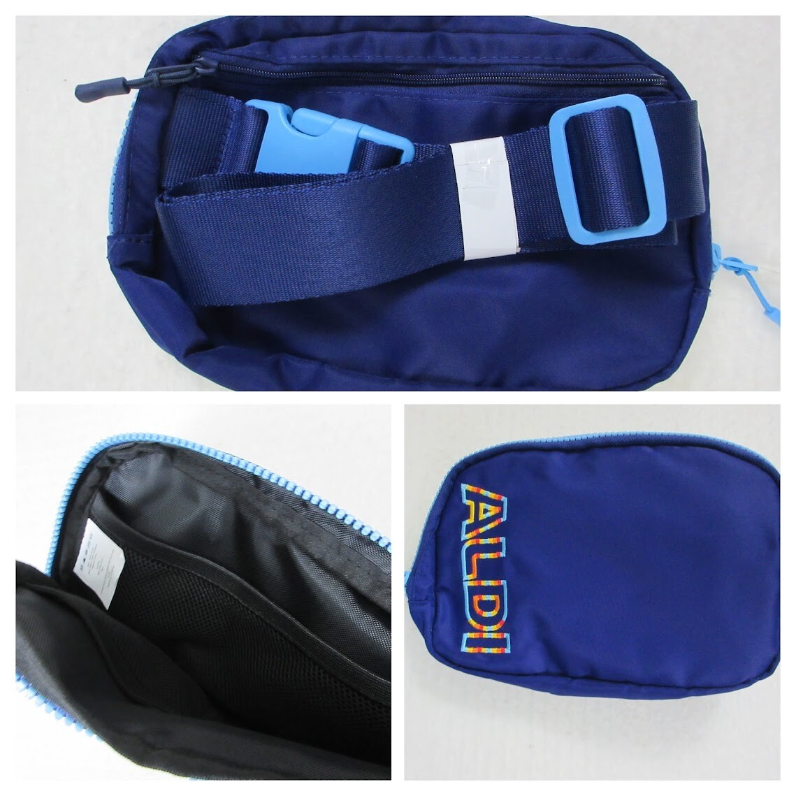ALDI Gear Belt Bag Navy Blue Fanny Pack Crossbody Waist Bag Adjustable Strap