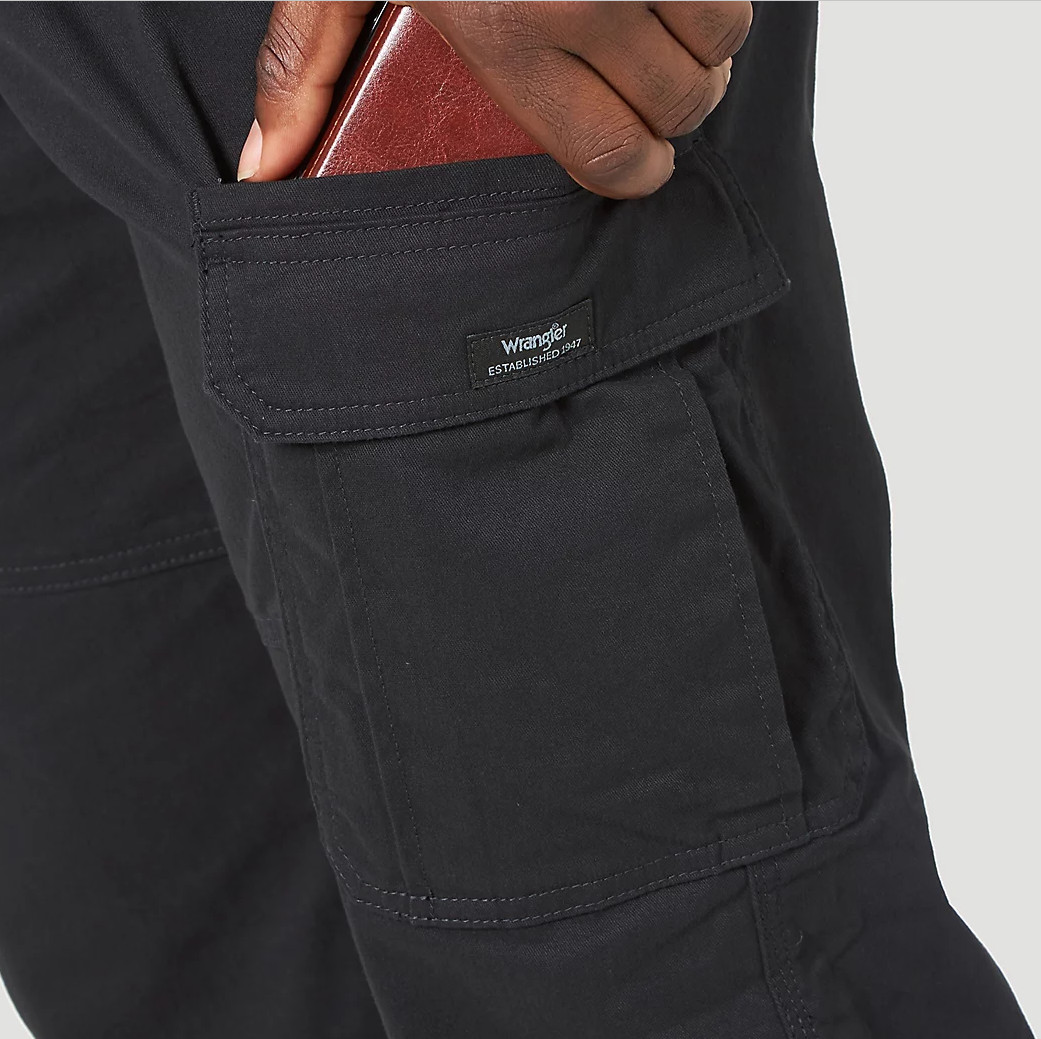 Men’s Wrangler Flex Cargo Pants Relaxed Fit w/ Tech Pocket CHOOSE COLOR & SIZE