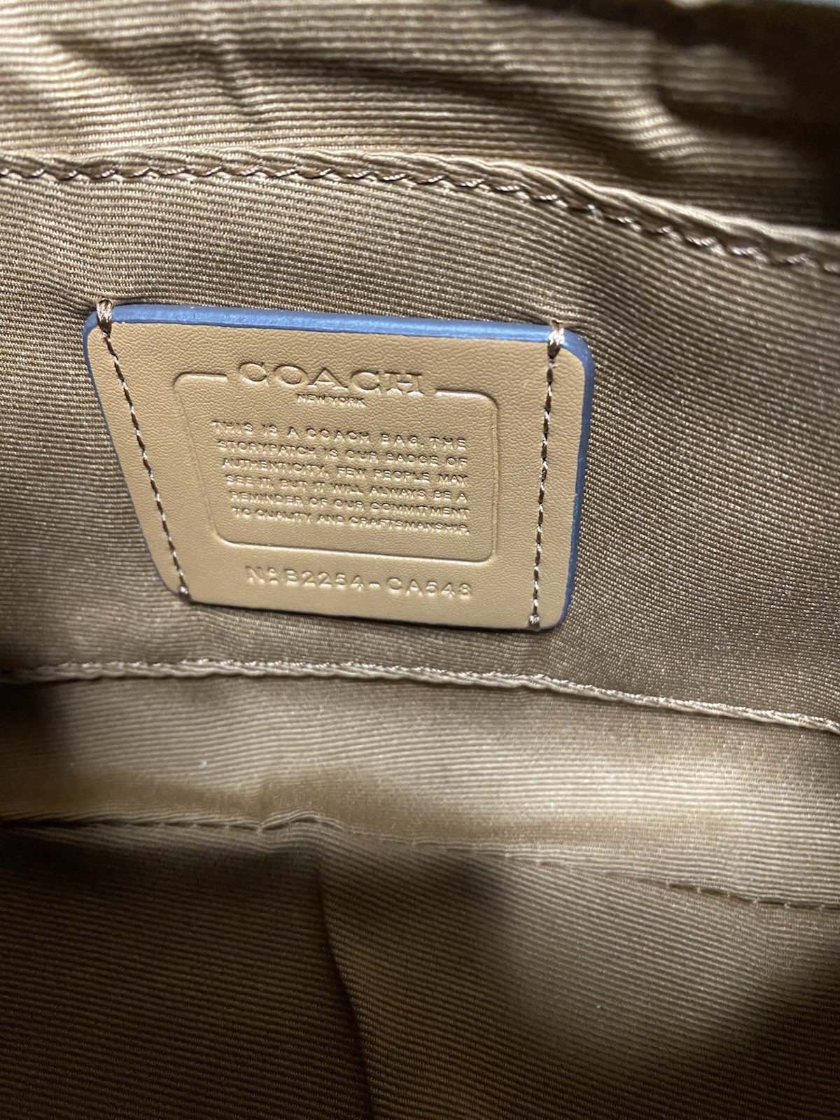 COACH Teri Shoulder Bag CA548 in Signature Canvas white Free Shipping