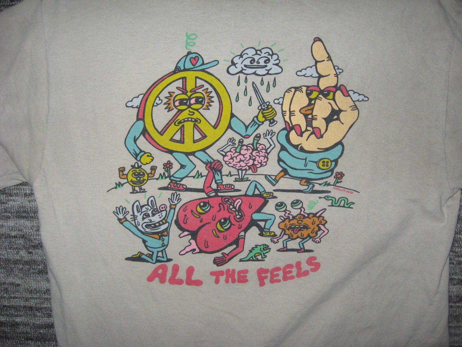 Killer Acid “All The Feels” Graphic Shirt – Size Medium