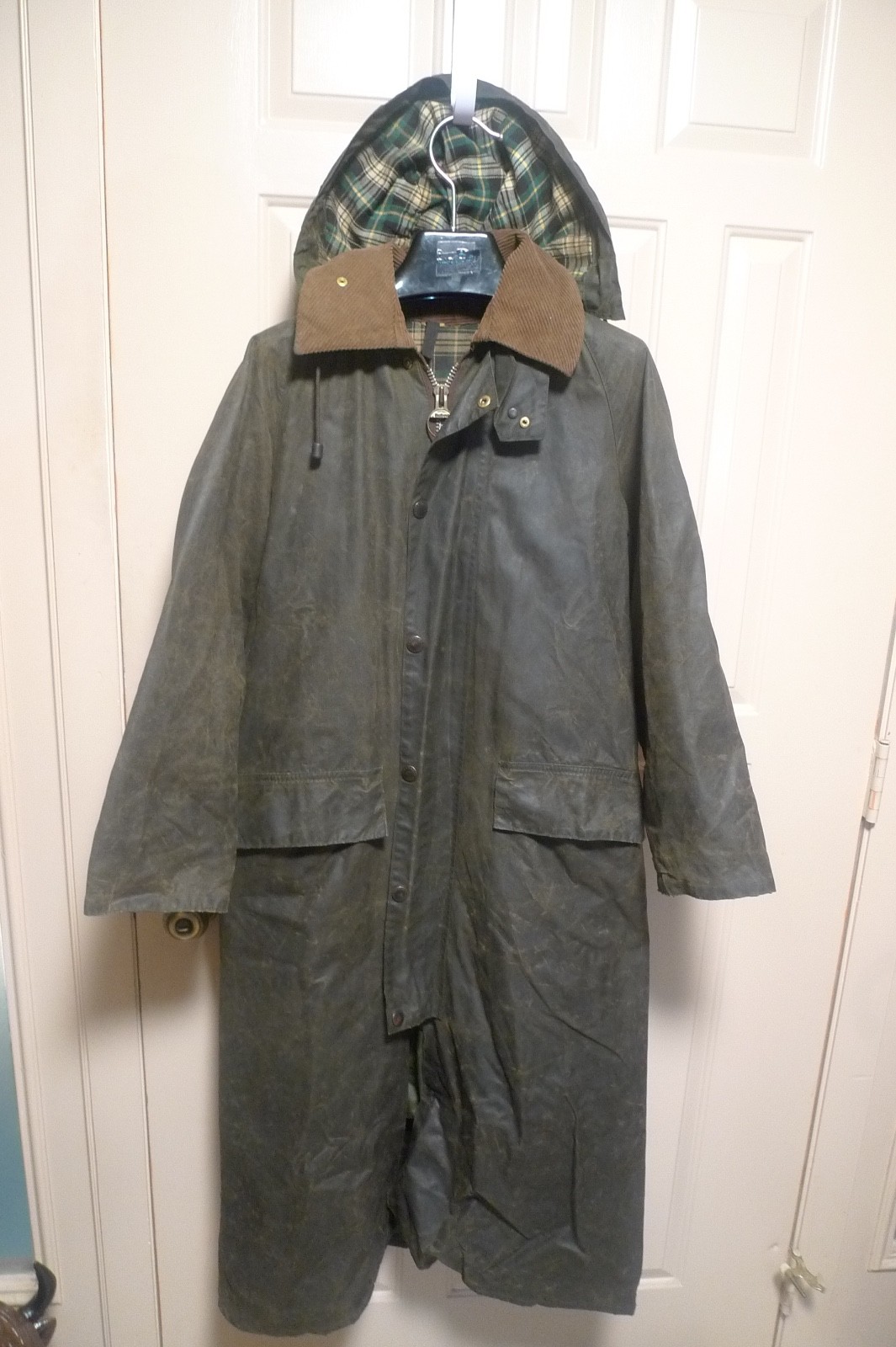 BARBOUR -A160 BURGHLEY WAX COTTON COAT – MADE@ UK – VINTAGE – SHABBY CHIC – 34
