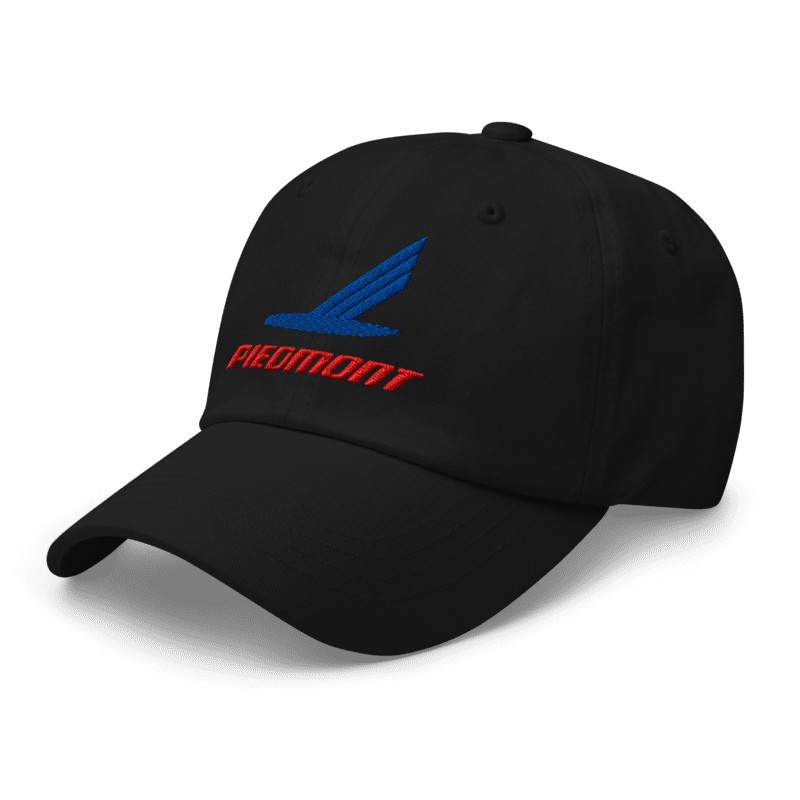 Piedmont Airlines Embroidered Logo Inspired Black Color Classic Dad Hat
