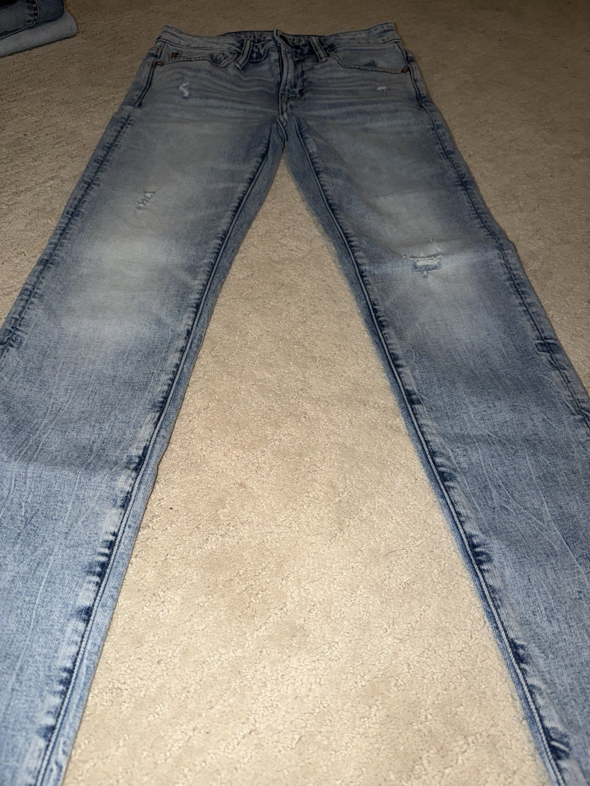 American Eagle AirFlex Light Wash Stretch Skinny Jeans Size 28×28 men teen