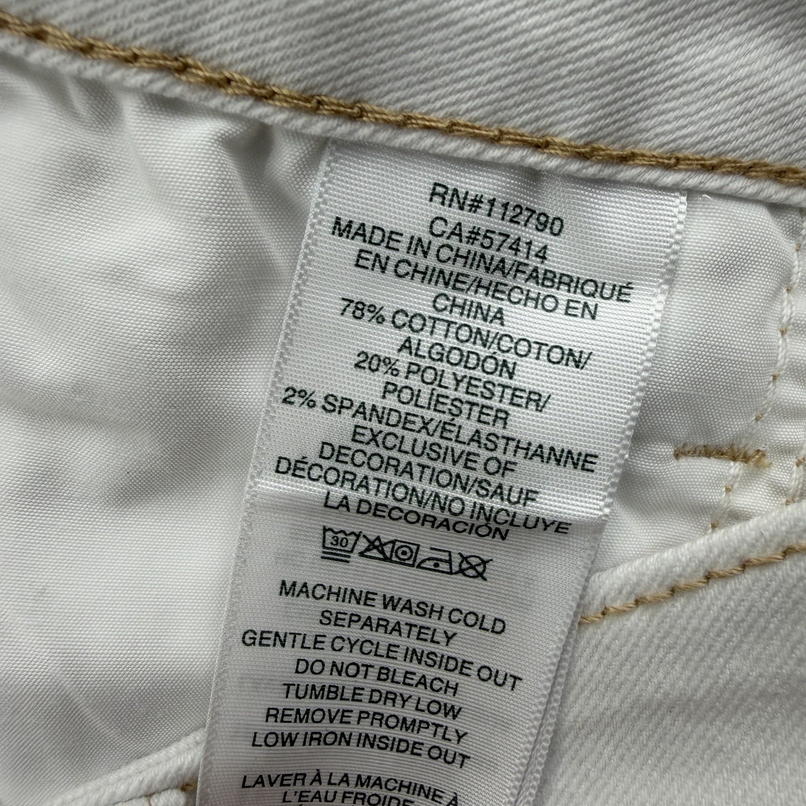 True Religion Flare Capri Jeans Womens 29 Optic White Flap Pockets NWT $159