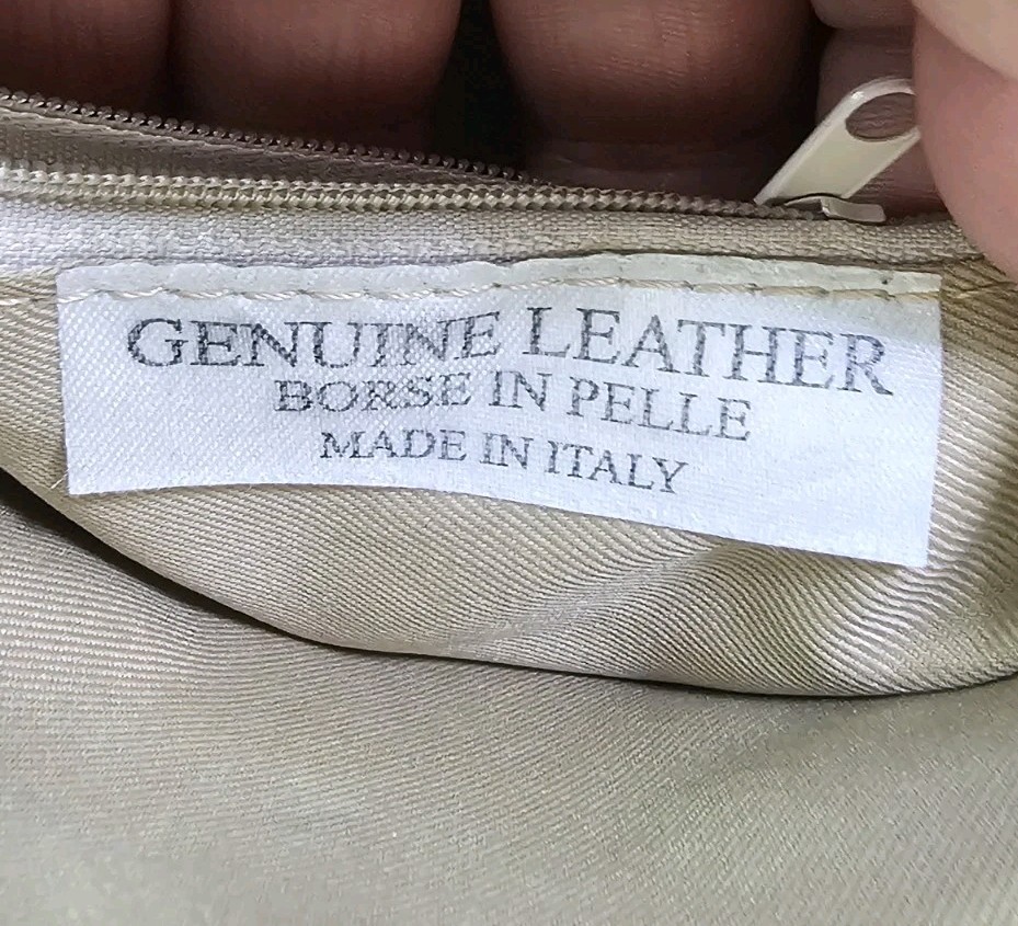 Genuine Leather Borse In Pelle Small Purse Ostrich Vtg Quality Made In Italy