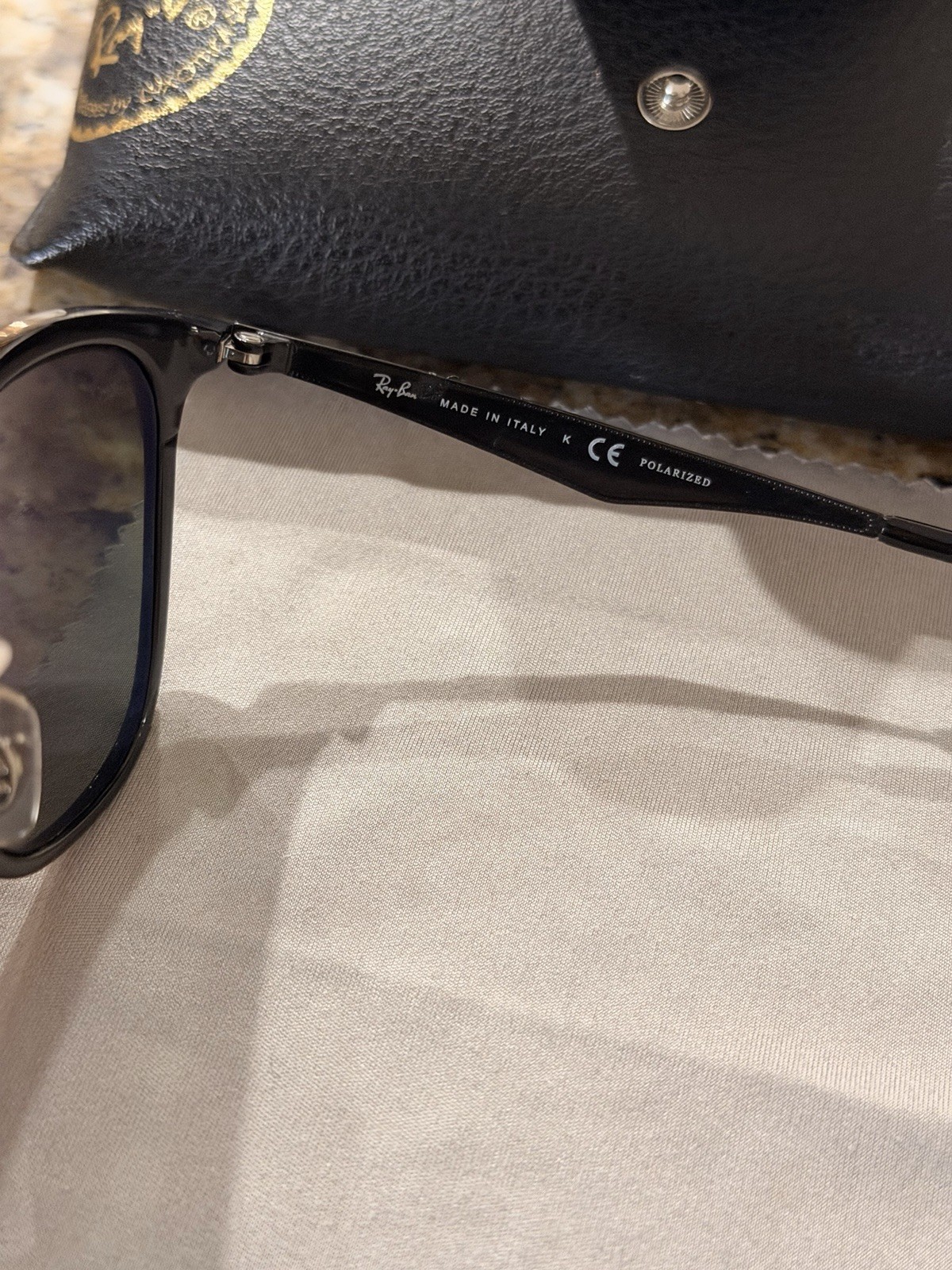 Ray-Ban RB 4274 Square Polarized Sunglasses Black Frame