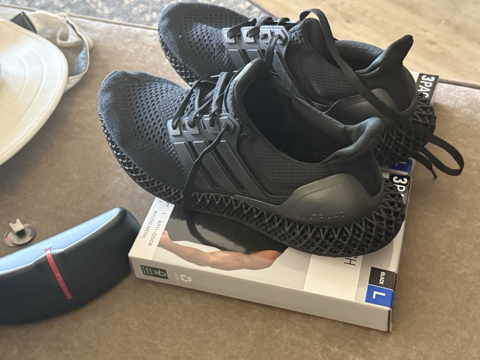 Size 13 – adidas Ultra 4D Triple Black No box