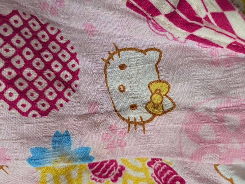 Hello Kitty Baby Romper 80cm Pink Sleeveless Yukata Jinbei Japan Exclusive Cotto