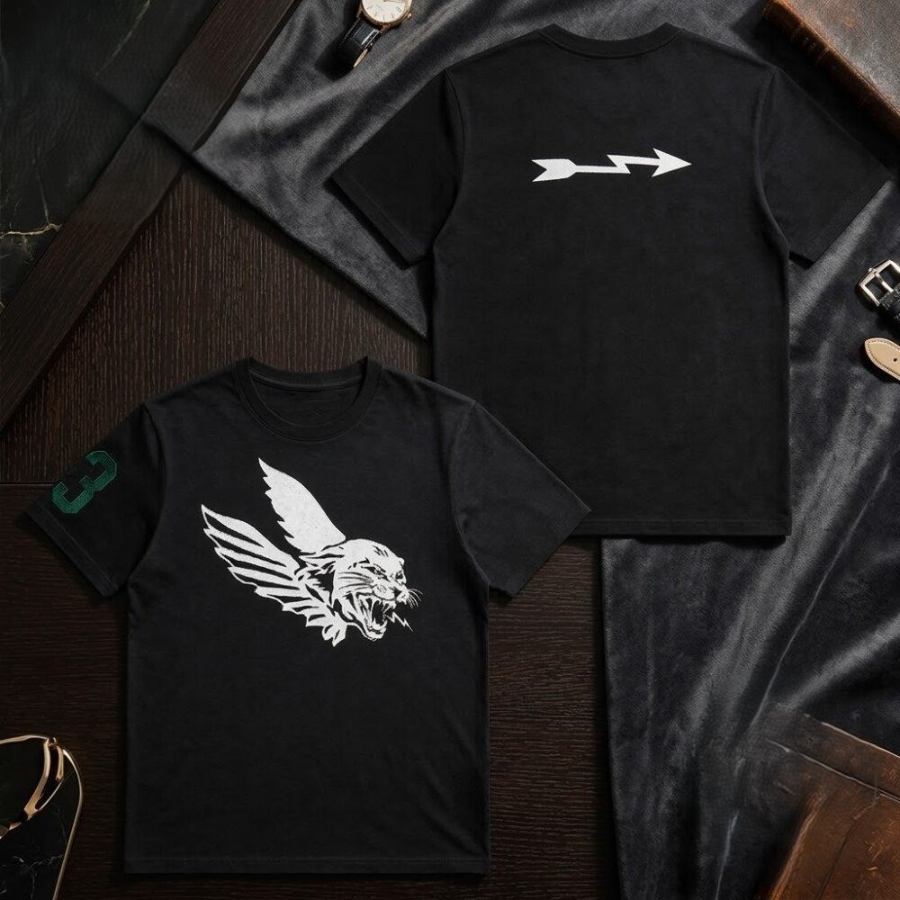 HOT SALE ! Winged Panther Graphic Tee Fan Gift Unisex Re-Print Size S-5XL
