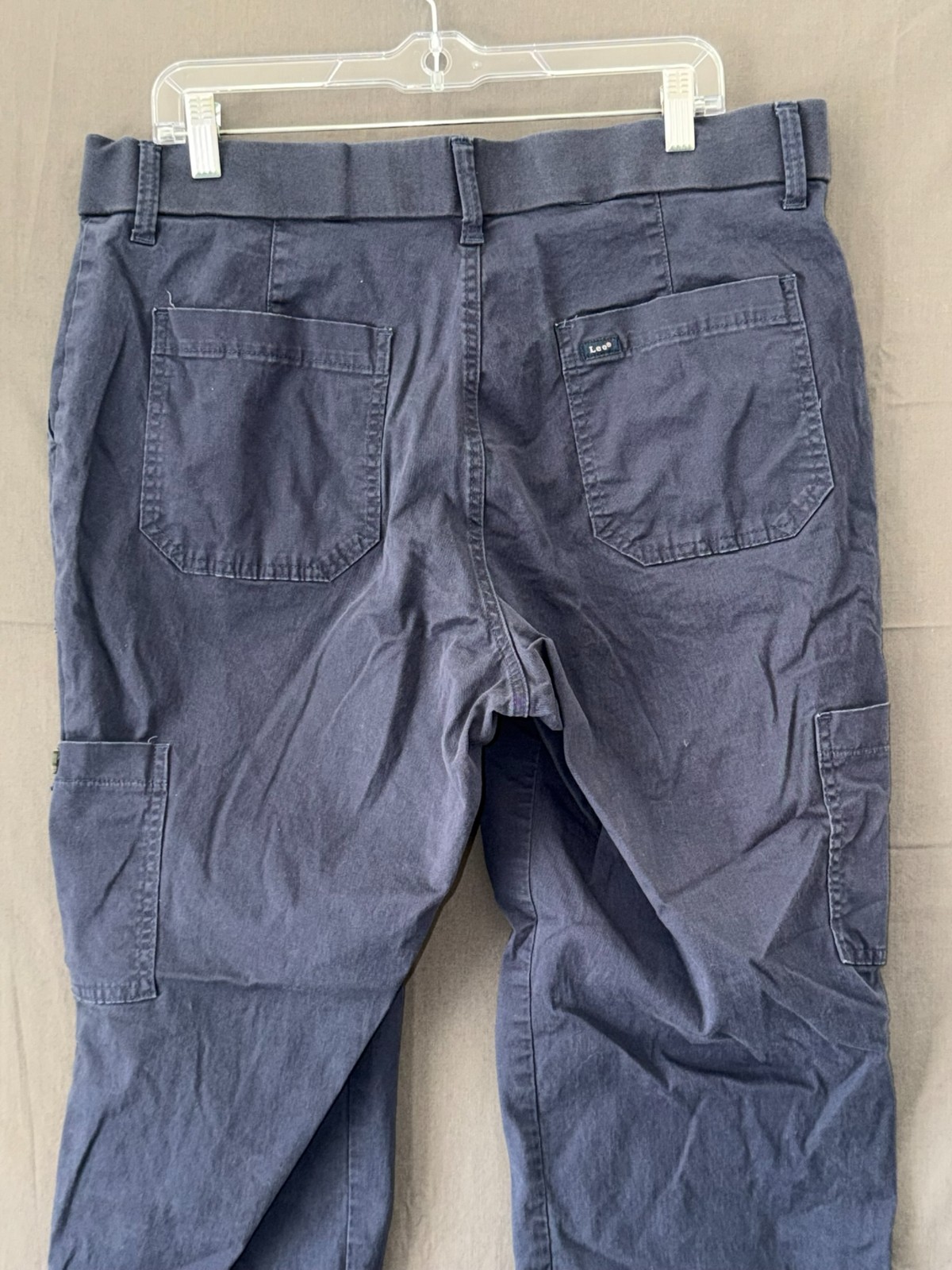 Lee Women’s Cargo Pants 16W Petite Dark Blue 98% Cotton 2% Elastane Utility