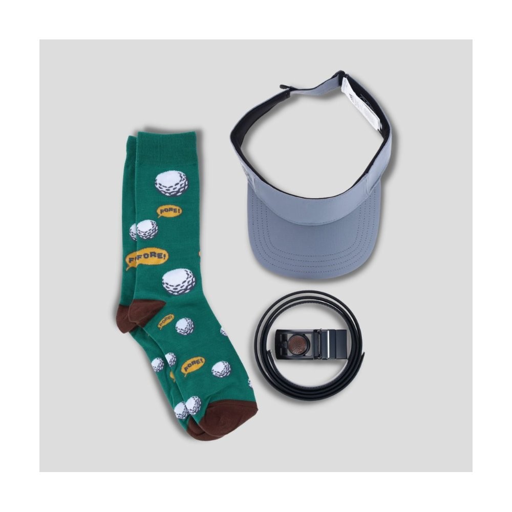 Fine Fit Men’s Golf Theme Dress Socks