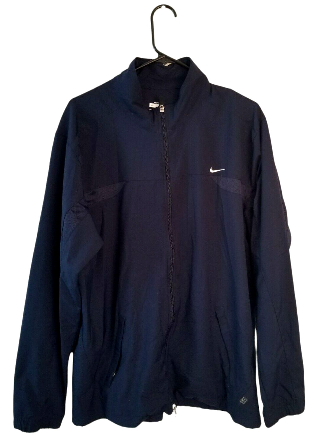 Nike Full Zip Dri-Fit Wind Jacket Men’s Size L PIT TO PIT 24 IN Color Navy