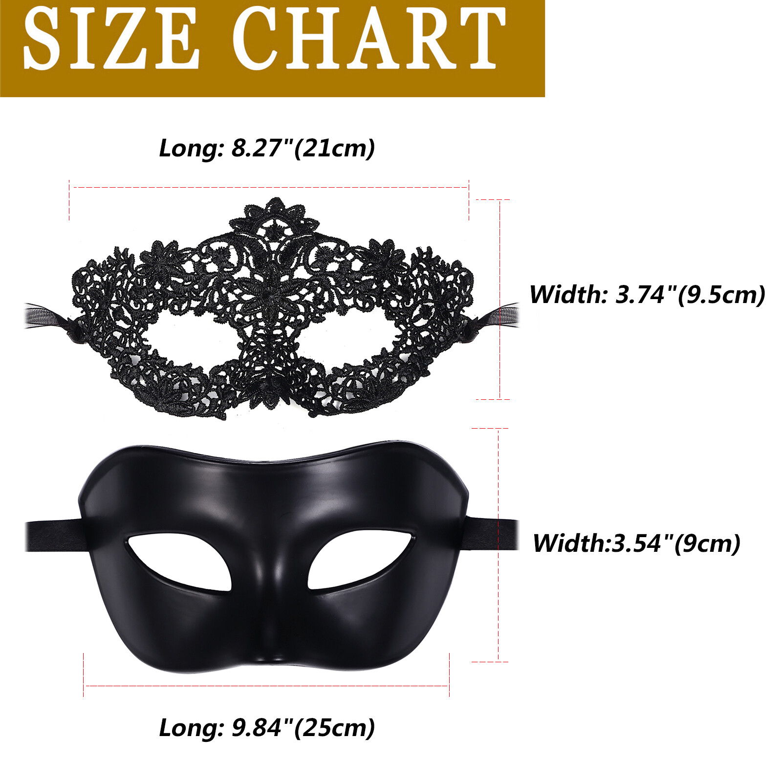 Couple 2pcs Masquerade Masks Venetian Costume Ball Wedding Cosplay Party Mask