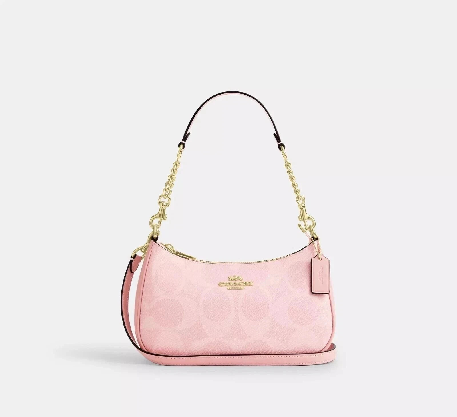 Coach Teri Shoulder Bag Signature Canvas CAL51 Powder Pink outlet NEW
