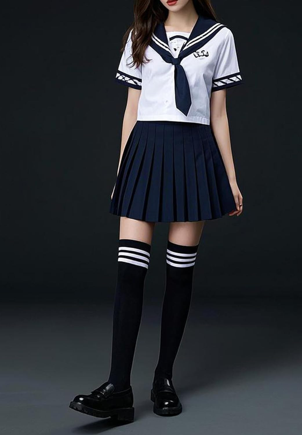 Womens Stripes Thigh High Socks Thigh Highs Casual Knee High Stockings