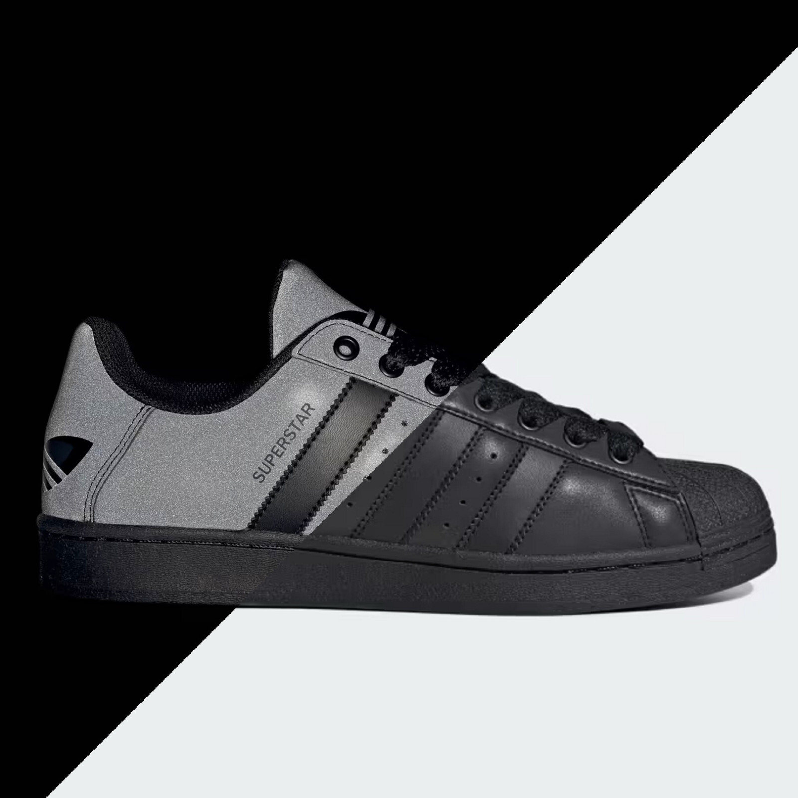 ADIDAS ORIGINALS SUPERSTAR CORE BLACK REFLECTIVE MEN’S SHOES 8.5~12 ID3109