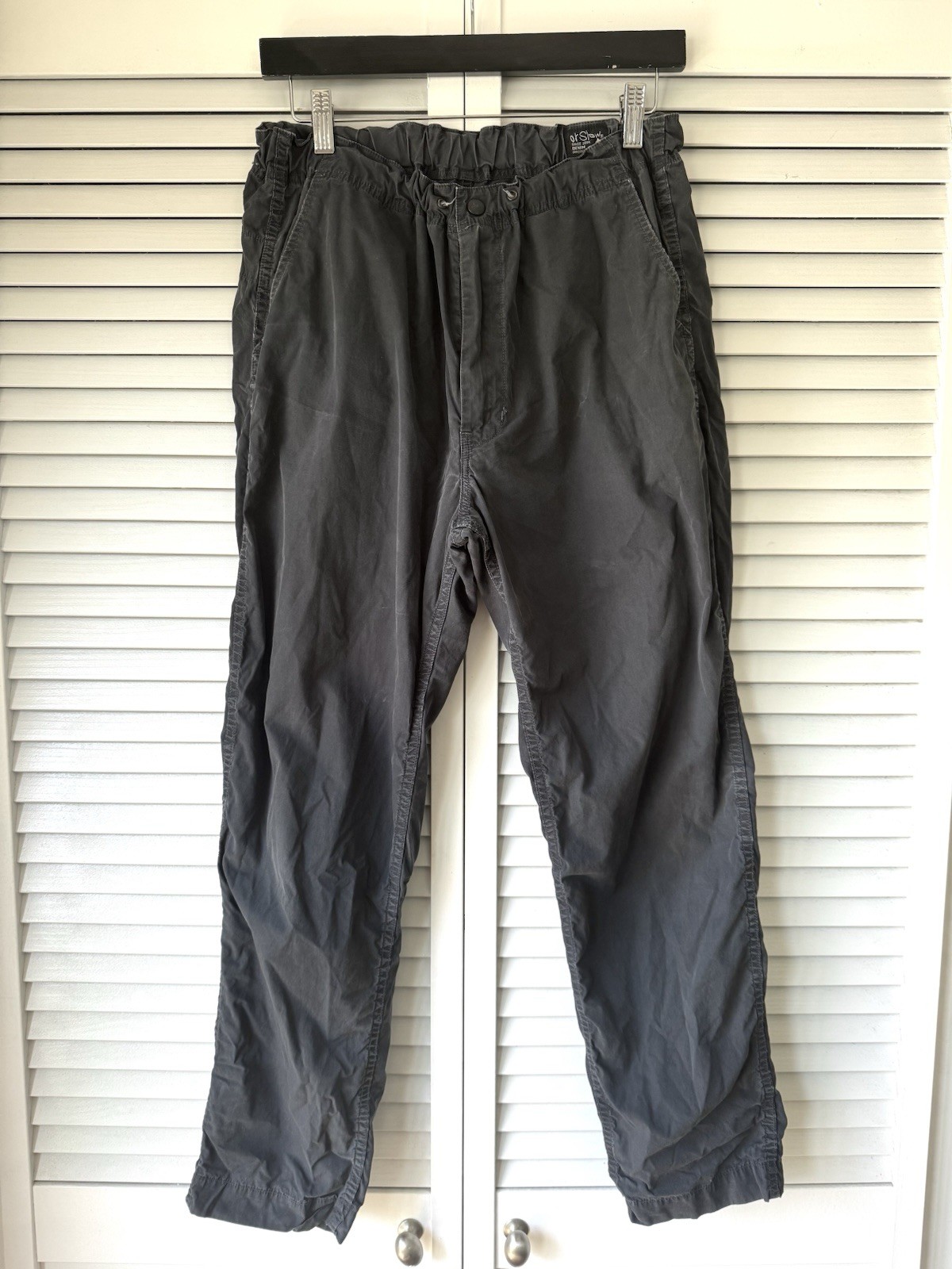 orslow Japan New Yorker Pants Typewriter Cloth Black 3 M Used No Drawcord