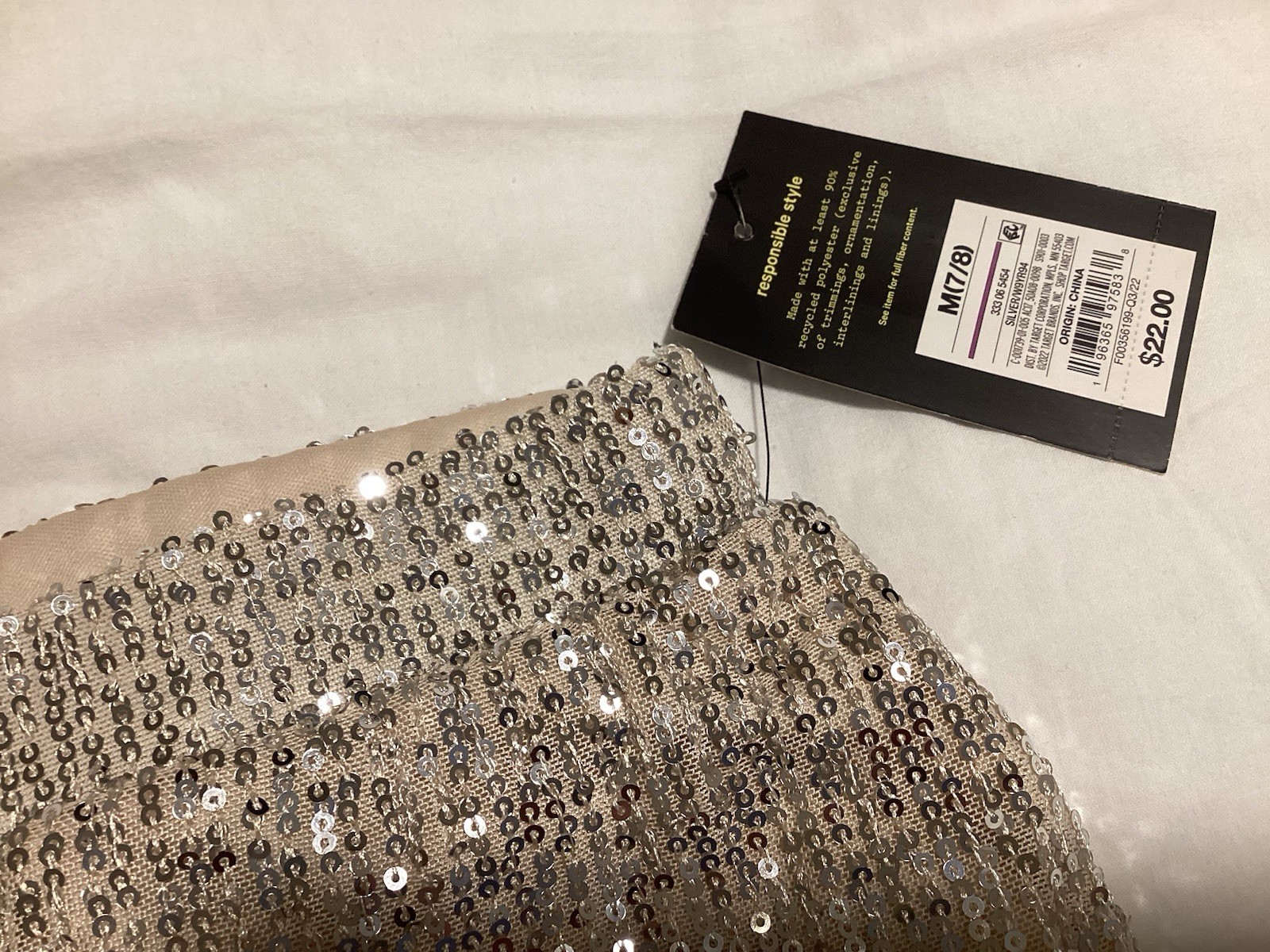 Girls Sequin Knit Jogger Pants Pull-On Elastic size Medium 7/8